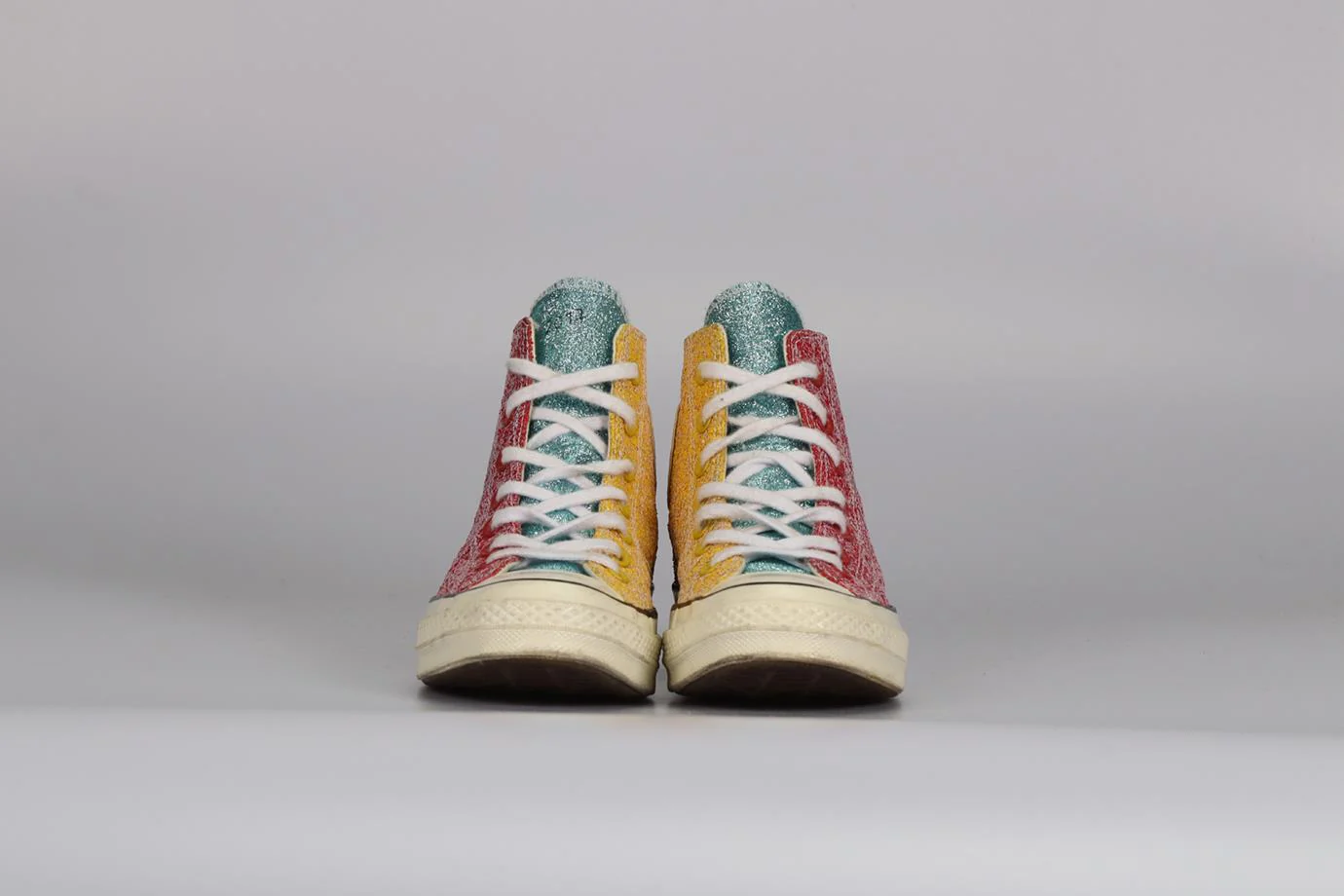 CONVERSE + JW ANDERSON GLITTER CANVAS SNEAKERS EU 38 UK 5 US 8 - Image 3