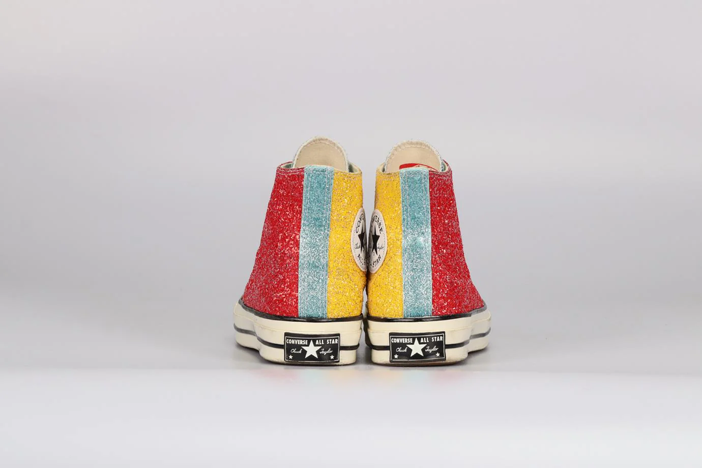 CONVERSE + JW ANDERSON GLITTER CANVAS SNEAKERS EU 38 UK 5 US 8 - Image 4
