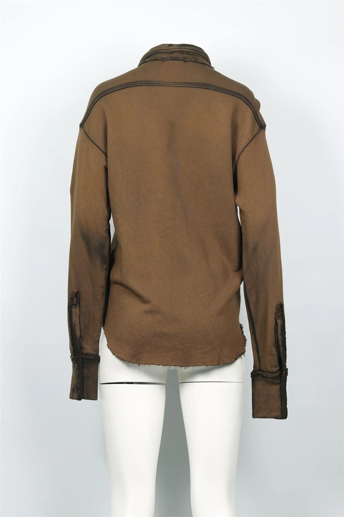 COTTON CITIZEN BROWN COTTON SHIRT SMALL - Image 4