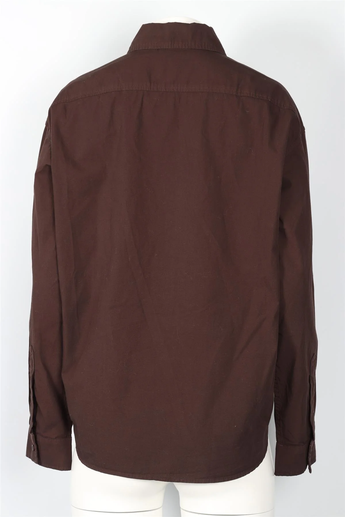 COTTON CITIZEN BROWN COTTON SHIRT SMALL - Image 4