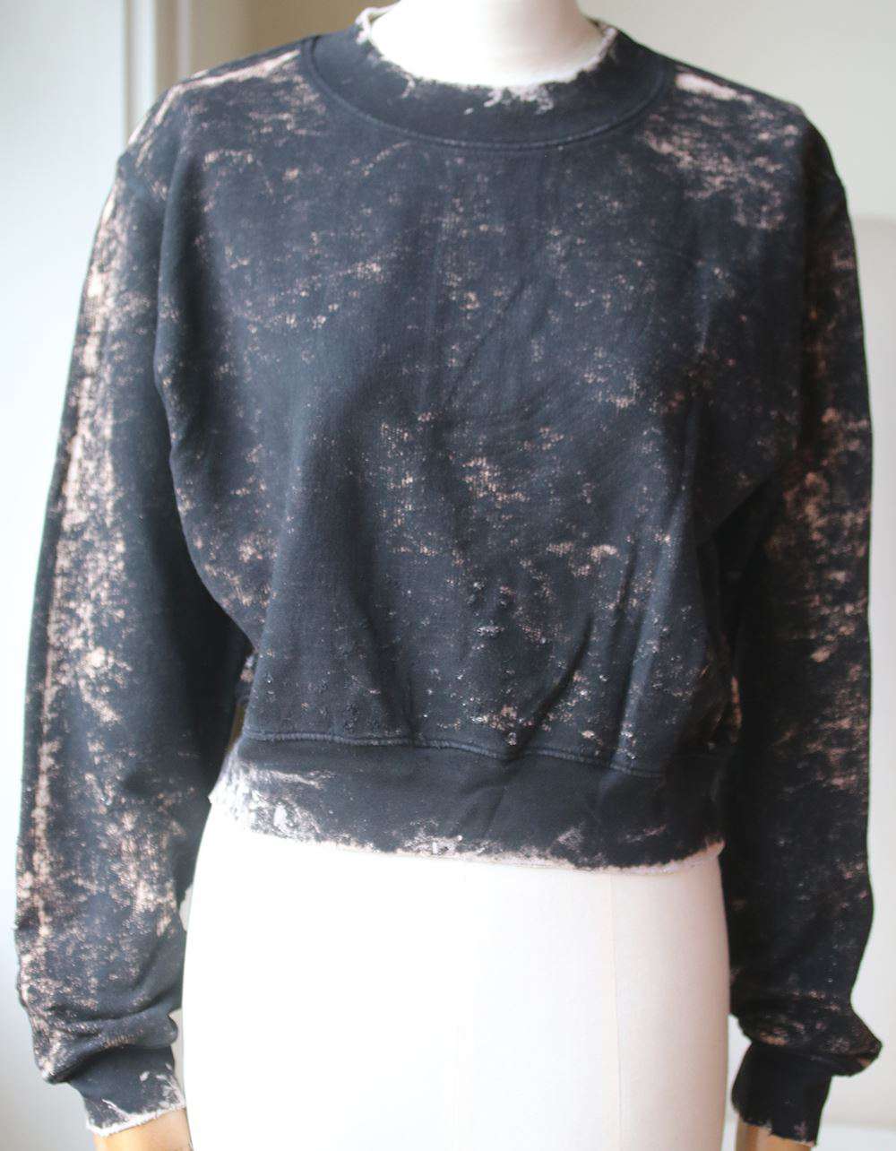 COTTON CITIZEN MILAN CROPPED CREW NECK SWEATER SMALL