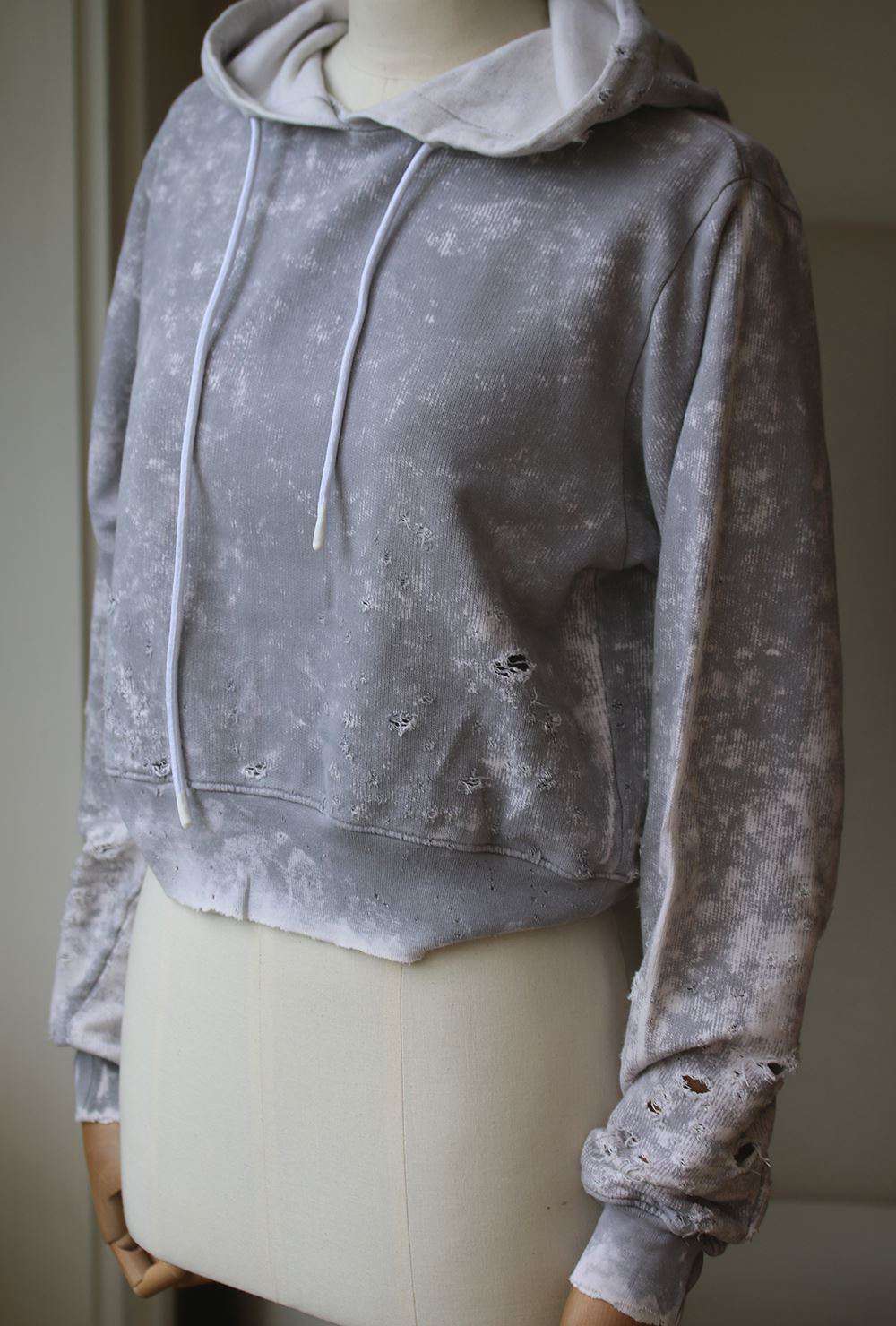 COTTON CITIZEN MILAN CROPPED PULLOVER HOODIE XSMALL - Image 2
