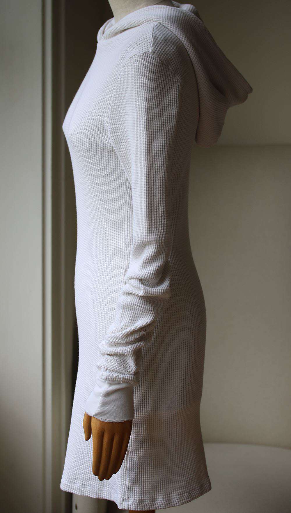 COTTON CITIZEN MONACO HOODIE DRESS IN BONE SMALL - Image 4