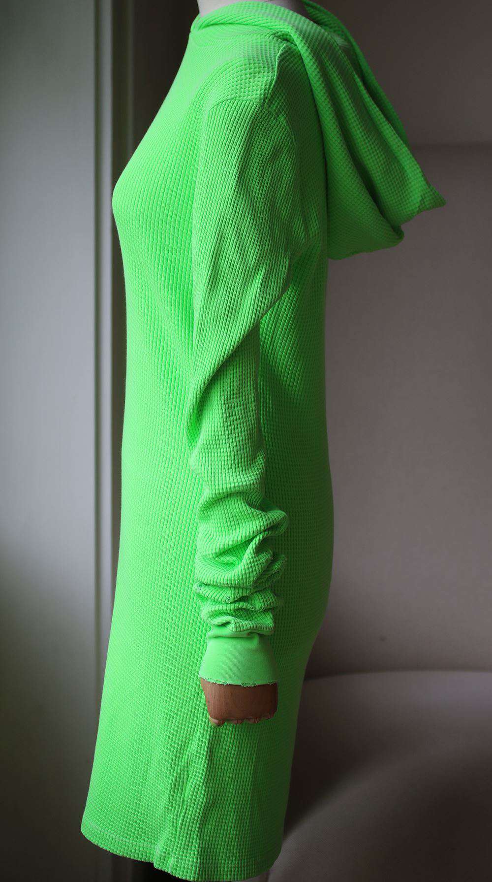 COTTON CITIZEN MONACO THERMAL HOODIE DRESS SMALL - Image 2