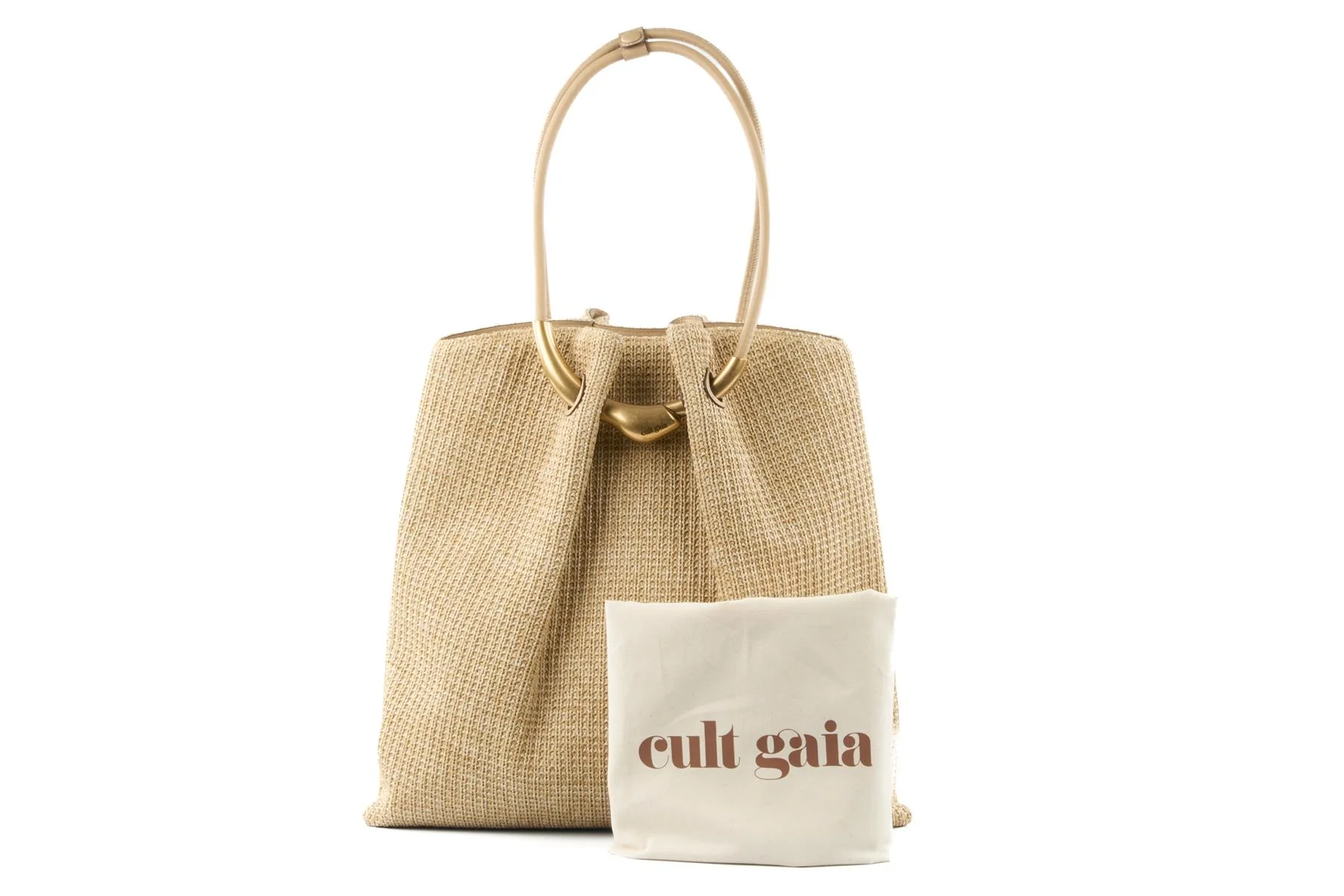 CULT GAIA BEIGE ASA XLARGE RAFFIA TOTE BAG - Image 10
