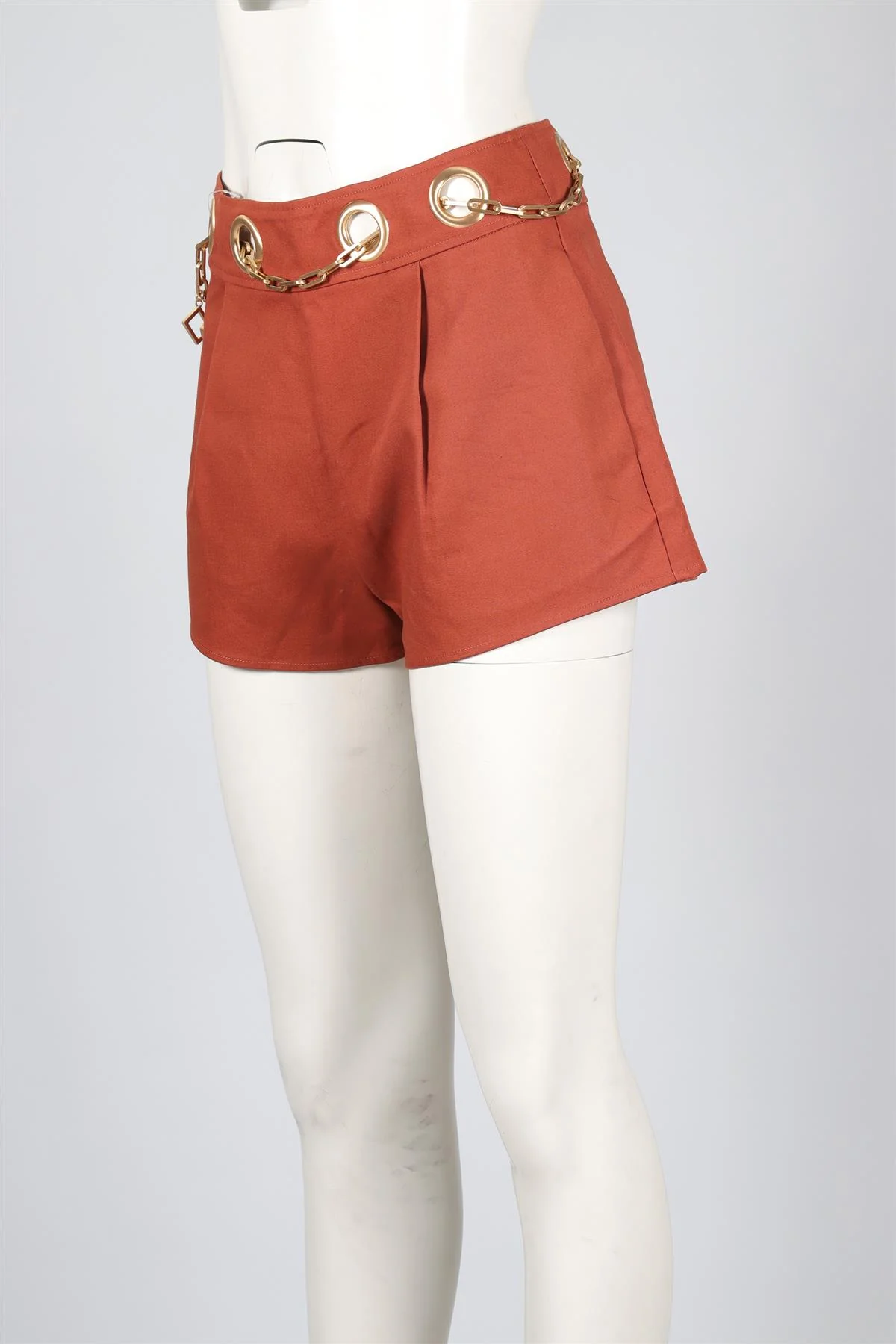 CULT GAIA BROWN COTTON SHORTS SMALL - Image 3