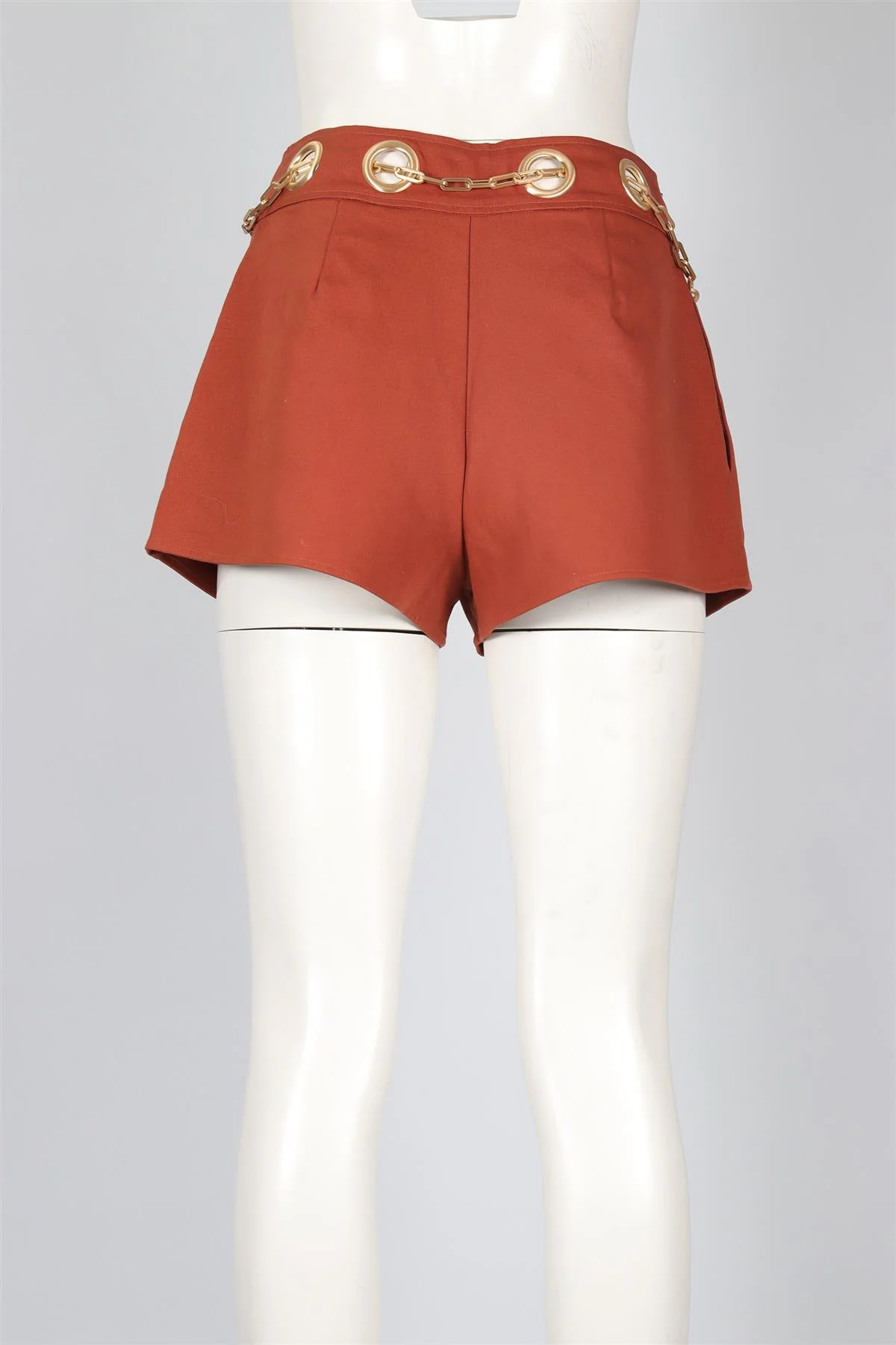 CULT GAIA BROWN COTTON SHORTS SMALL - Image 4