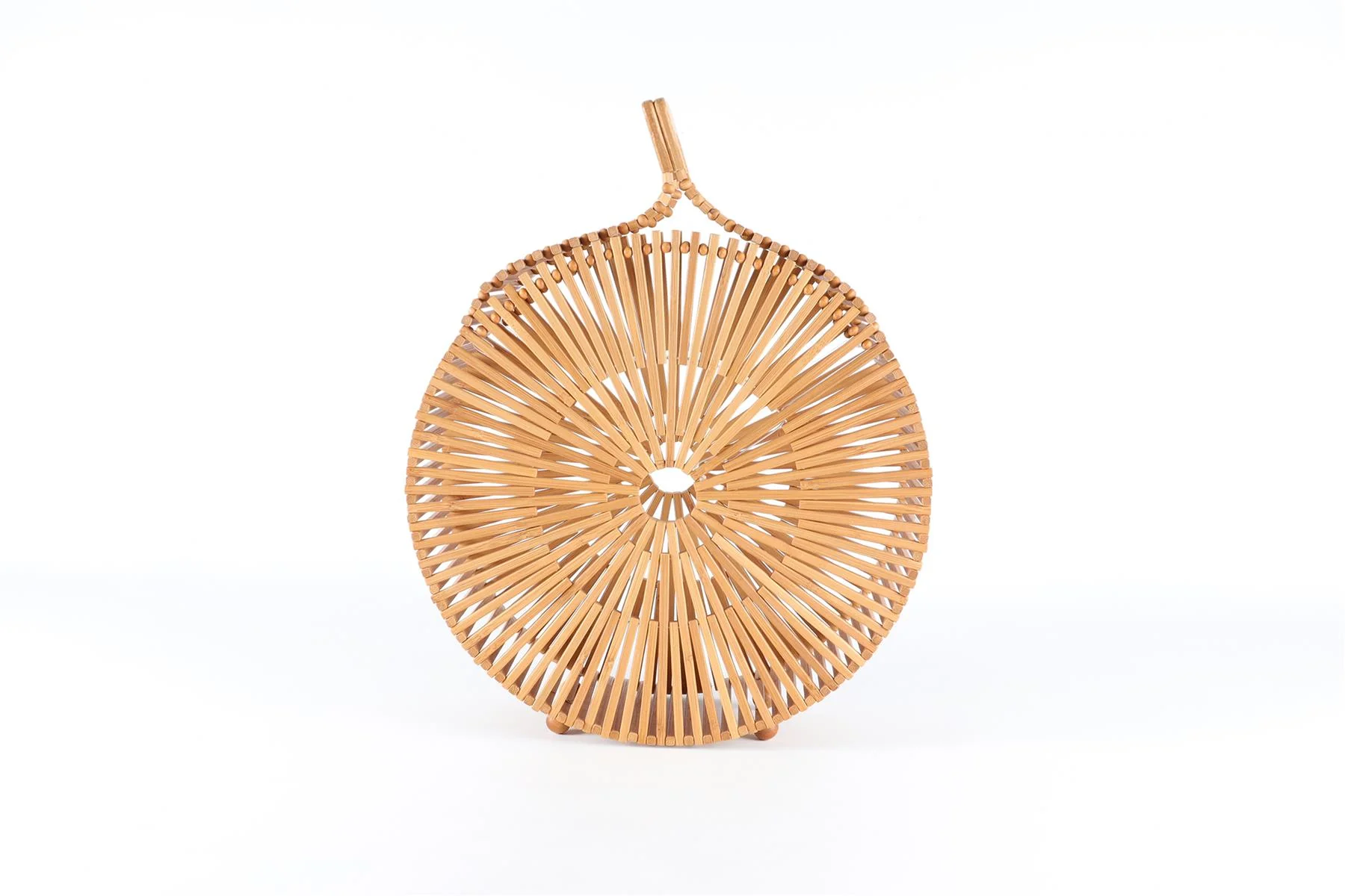 CULT GAIA BROWN WOOD TOTE BAG - Image 2