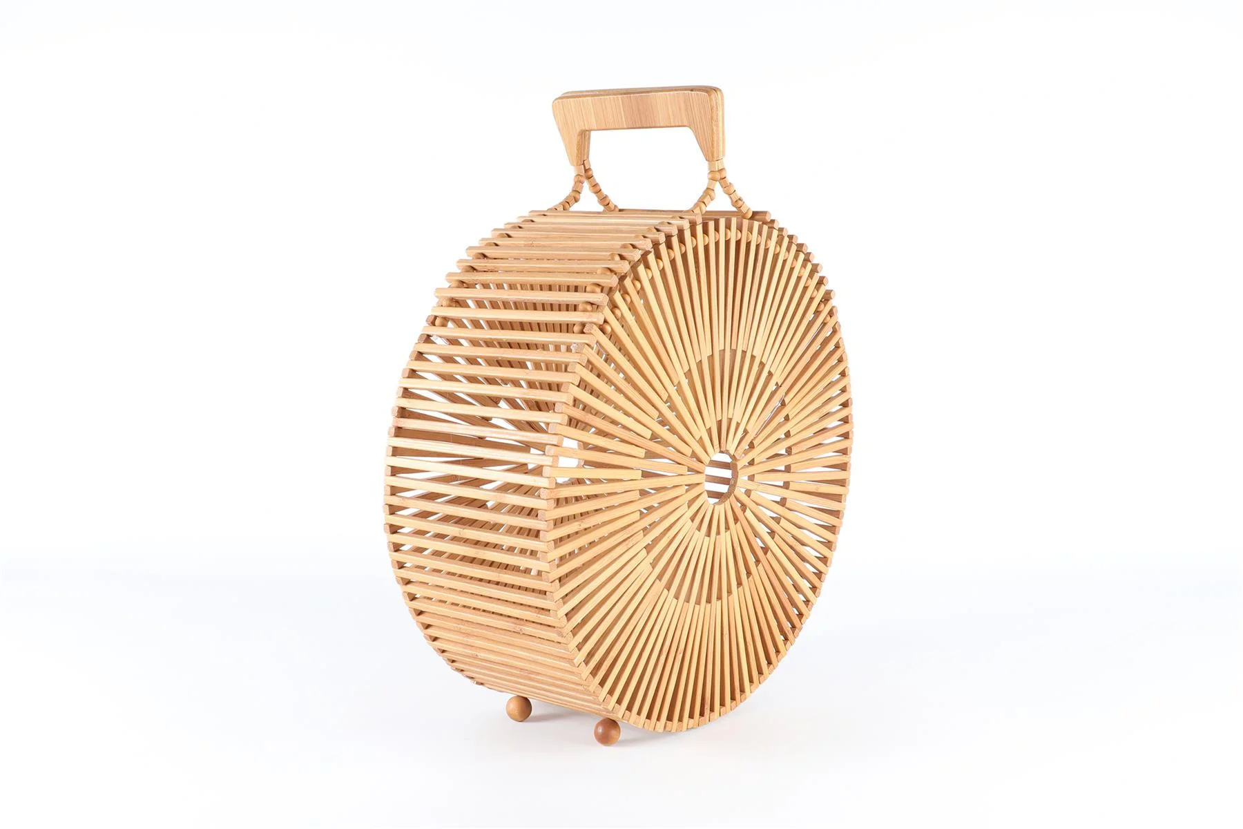 CULT GAIA BROWN WOOD TOTE BAG - Image 3