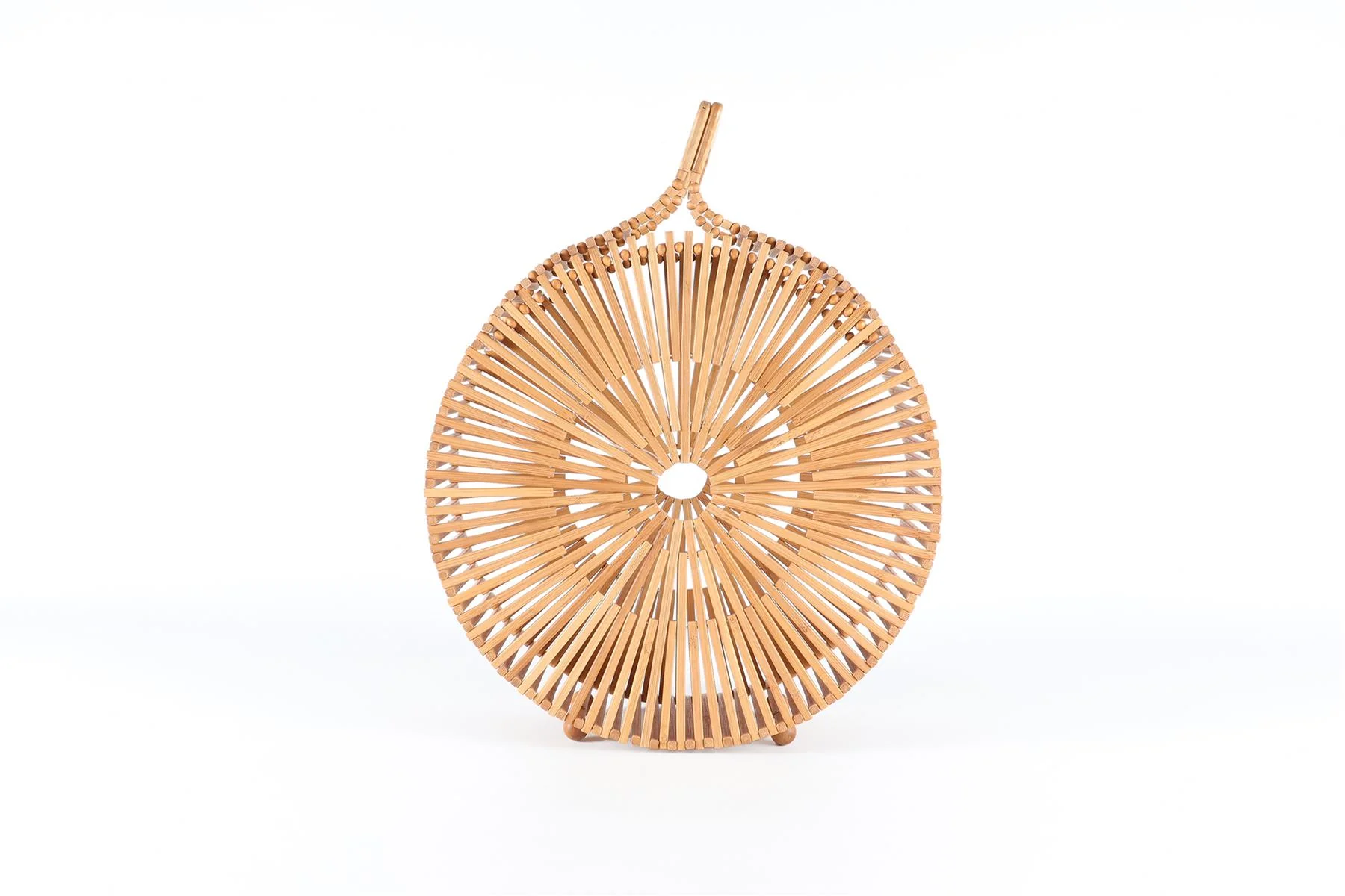 CULT GAIA BROWN WOOD TOTE BAG - Image 6