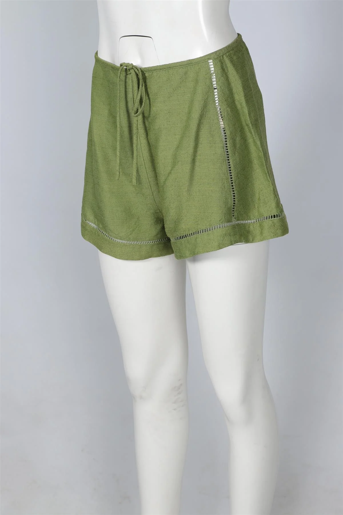 CULT GAIA GREEN SILK SHORTS MEDIUM - Image 3
