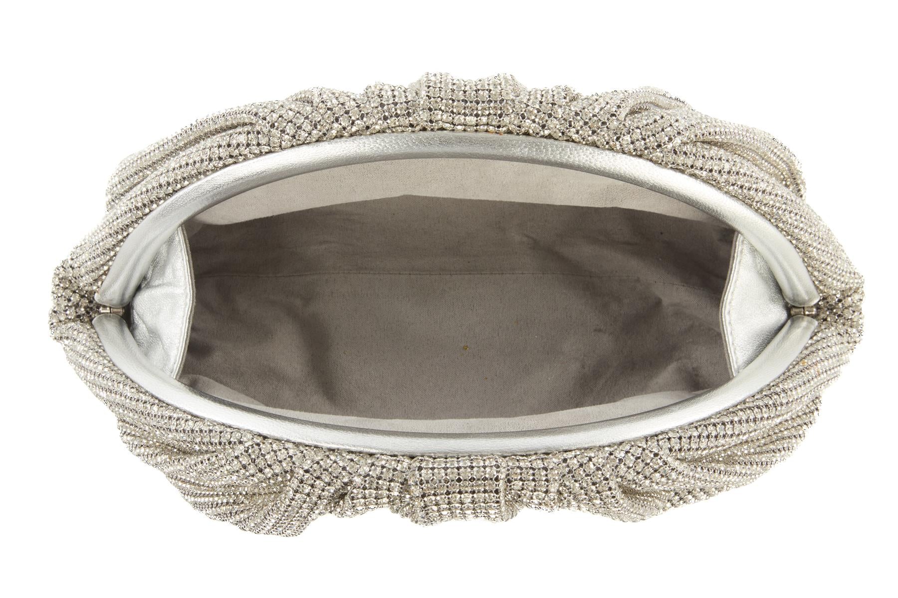 CULT GAIA SILVER JAALA CRYSTAL CLUTCH - Image 10