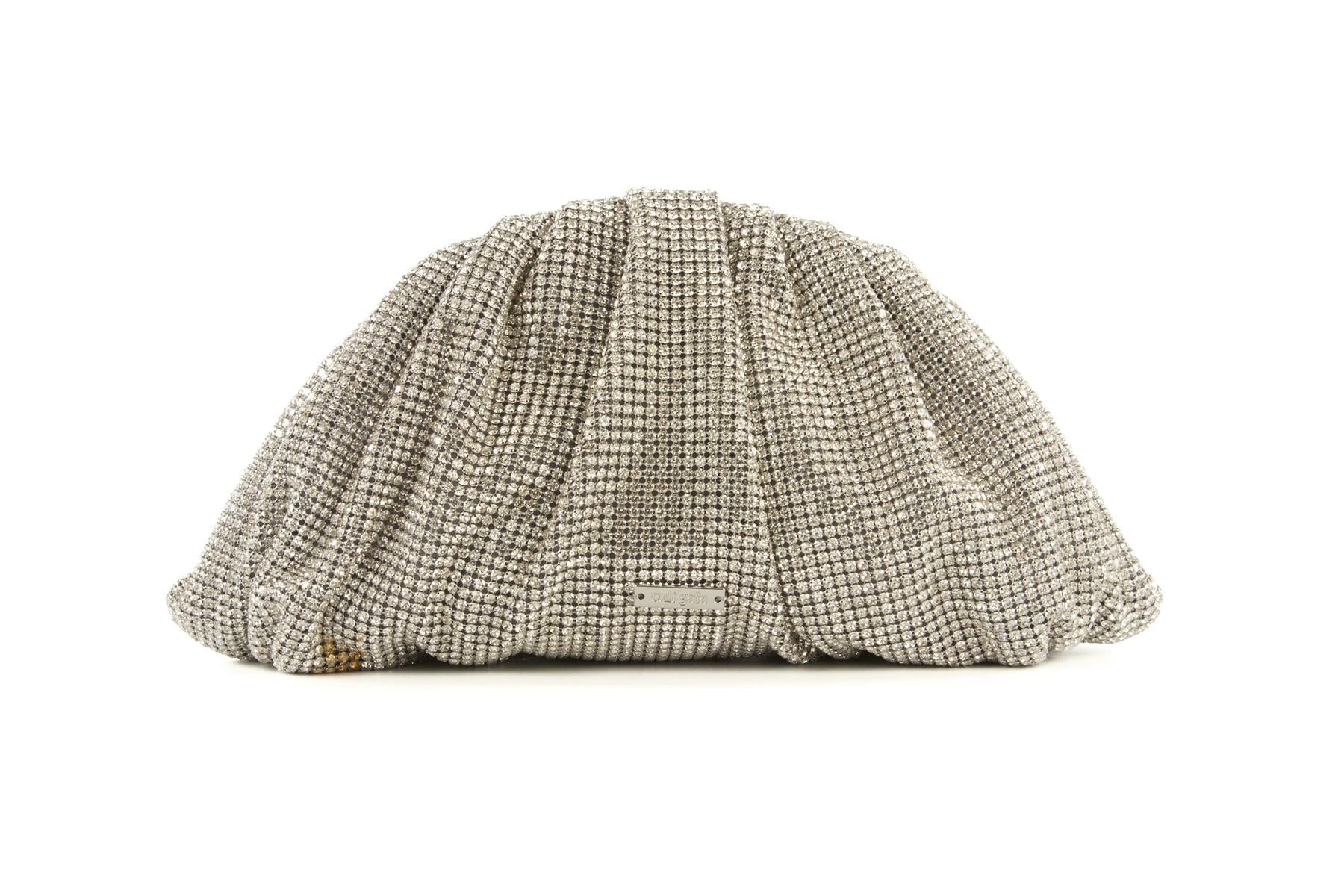 CULT GAIA SILVER JAALA CRYSTAL CLUTCH - Image 2