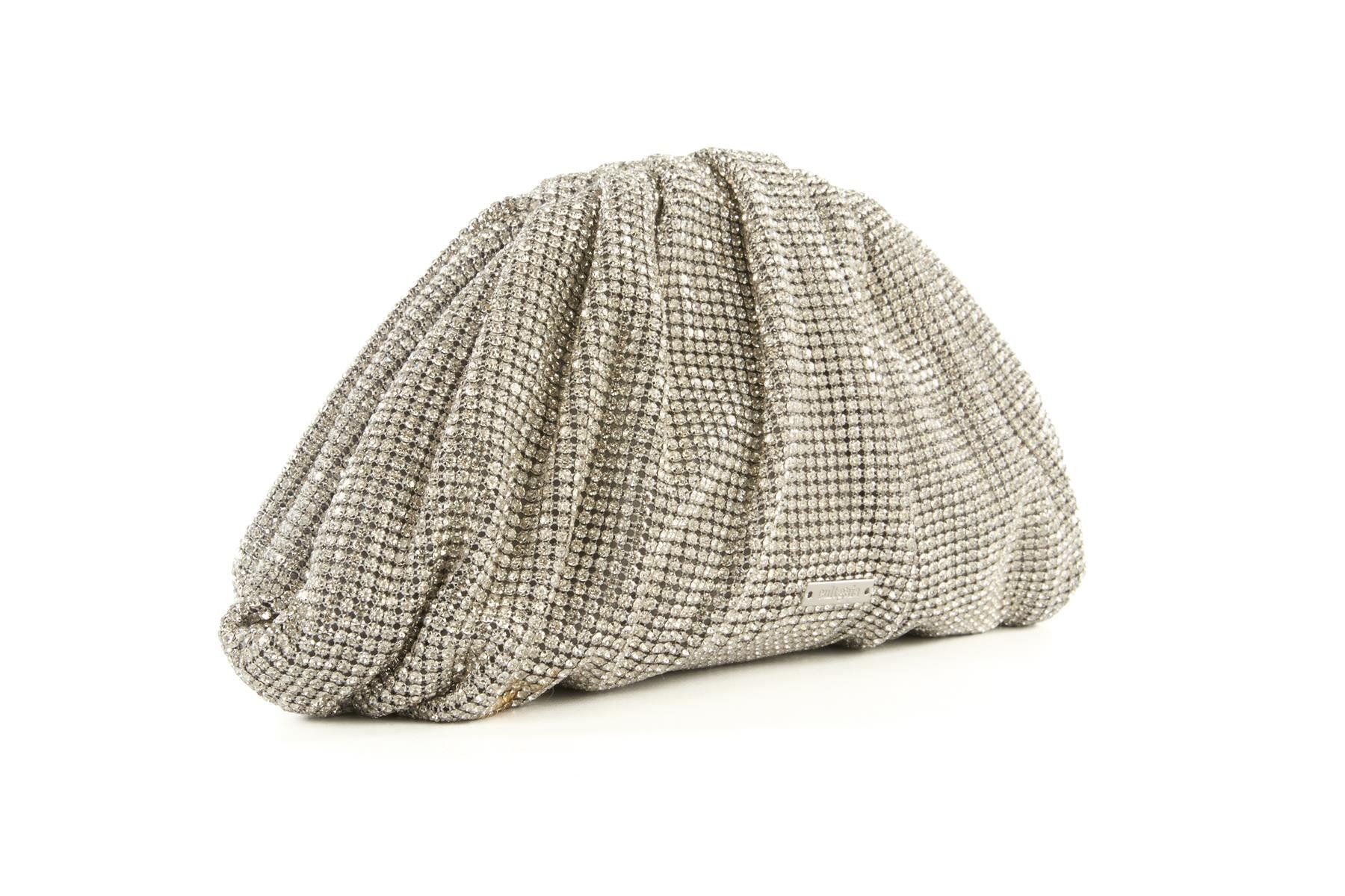CULT GAIA SILVER JAALA CRYSTAL CLUTCH - Image 3