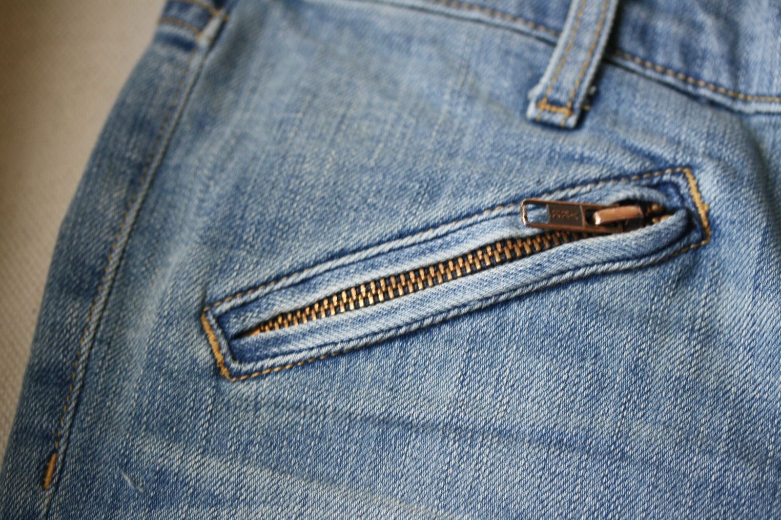 CURRENT ELLIOTT THE SILVERLAKE ZIP BLUE JEANS W27 UK 8/10 - Image 3