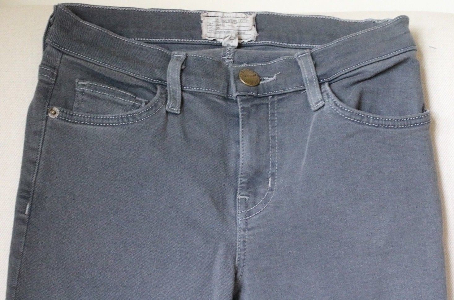 CURRENT ELLIOTT THE STILETTO SKINNY JEANS IN GUNMETAL GREY W27 UK 8/10 - Image 3