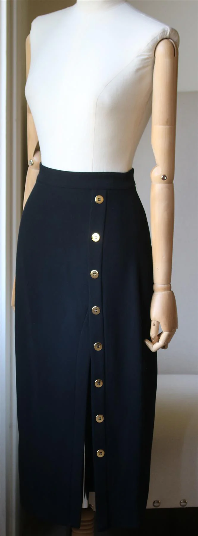 CUSHNIE ET OCHS BUTTON EMBELLISHED STRETCH CADY SKIRT US 4 UK 8 - Image 3