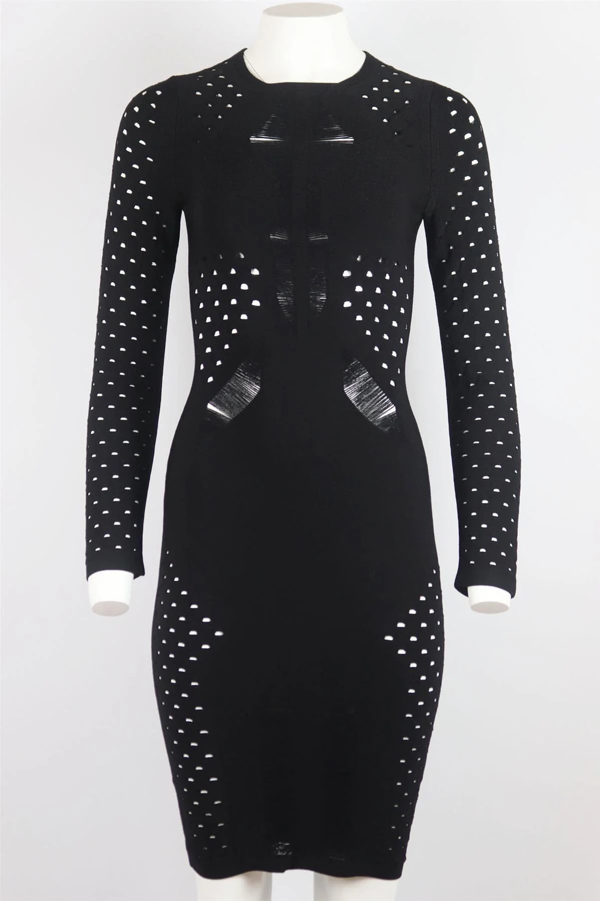 CUSHNIE ET OCHS CUTOUT STRETCH KNIT DRESS SMALL - Image 2