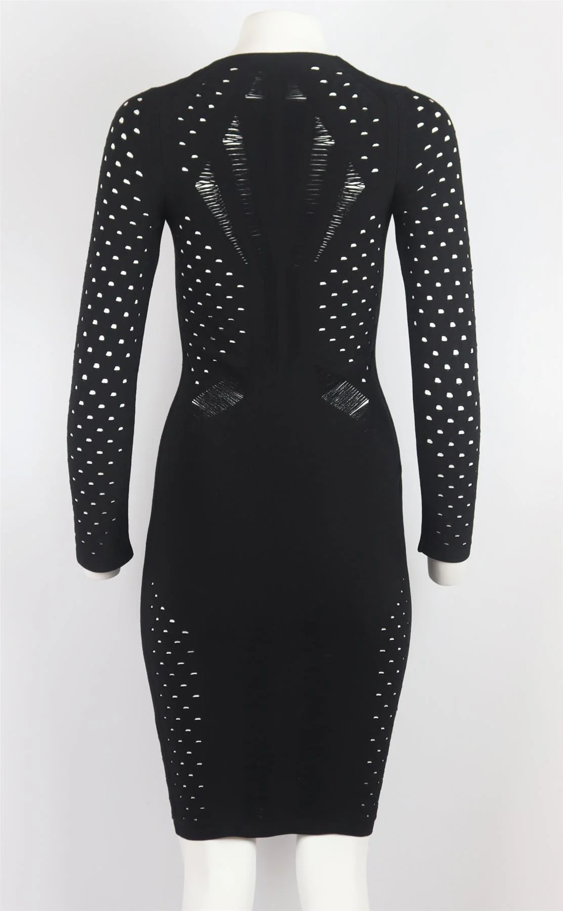 CUSHNIE ET OCHS CUTOUT STRETCH KNIT DRESS SMALL - Image 4