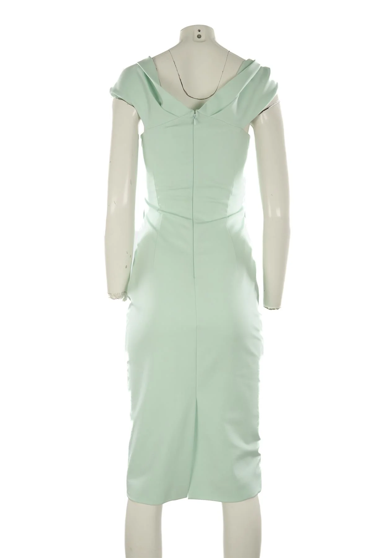 CUSHNIE ET OCHS GREEN CREPE MIDI DRESS US 4 UK 8 - Image 4