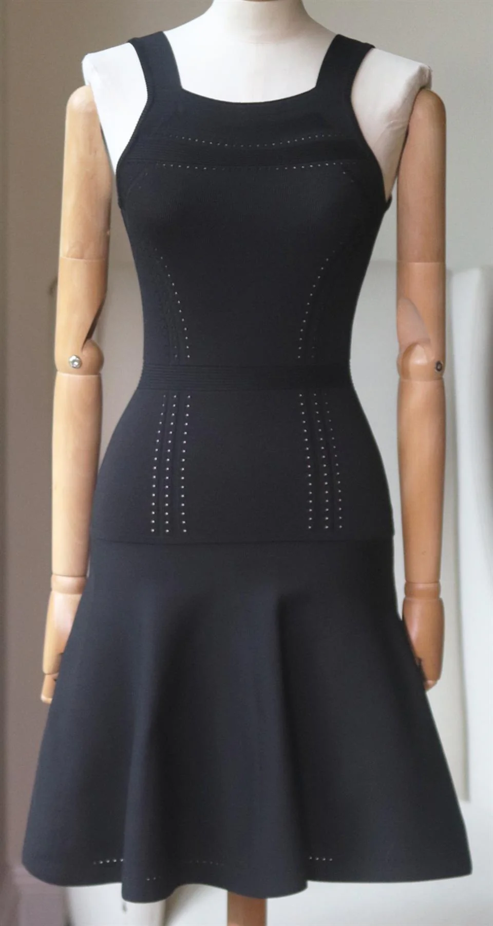 CUSHNIE ET OCHS PANELED STRETCH KNIT MINI DRESS XSMALL - Image 2