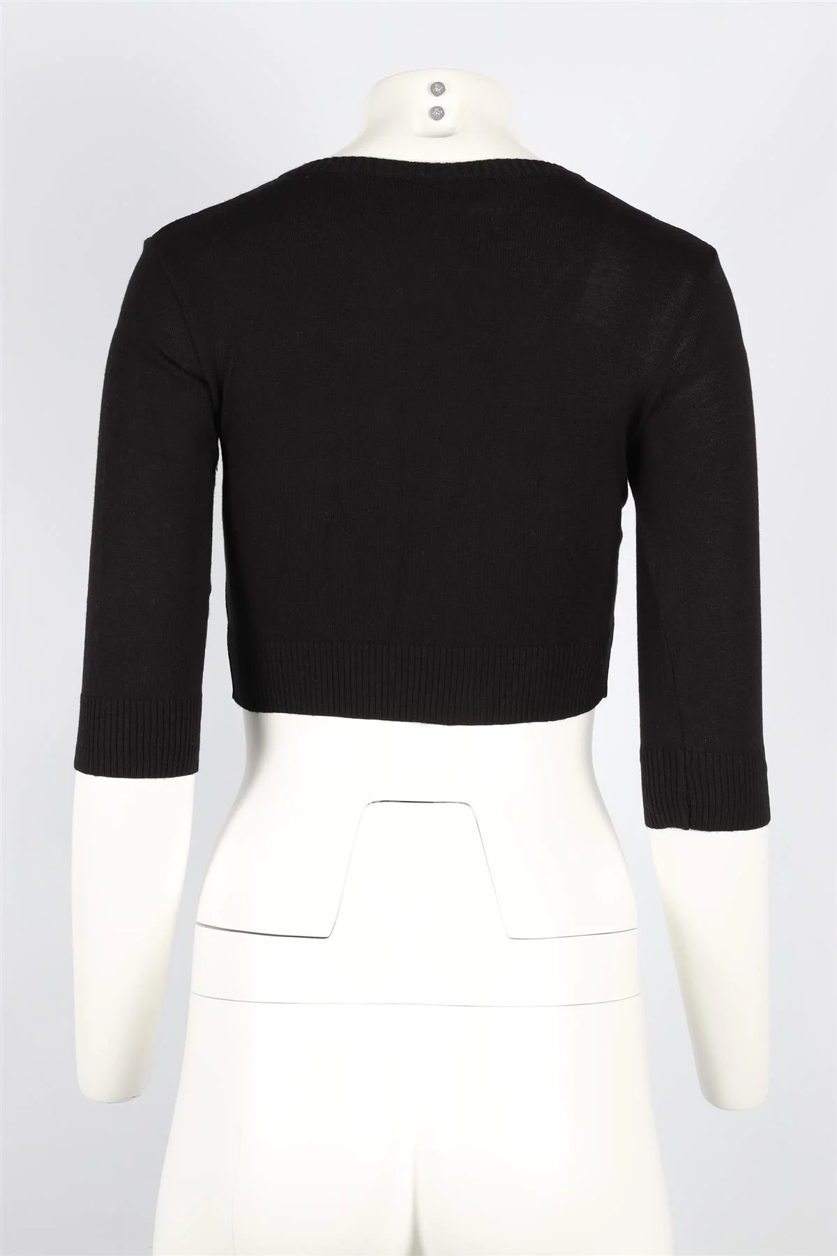 D&G BLACK CROPPED KNIT TOP IT 40 UK 8 - Image 4