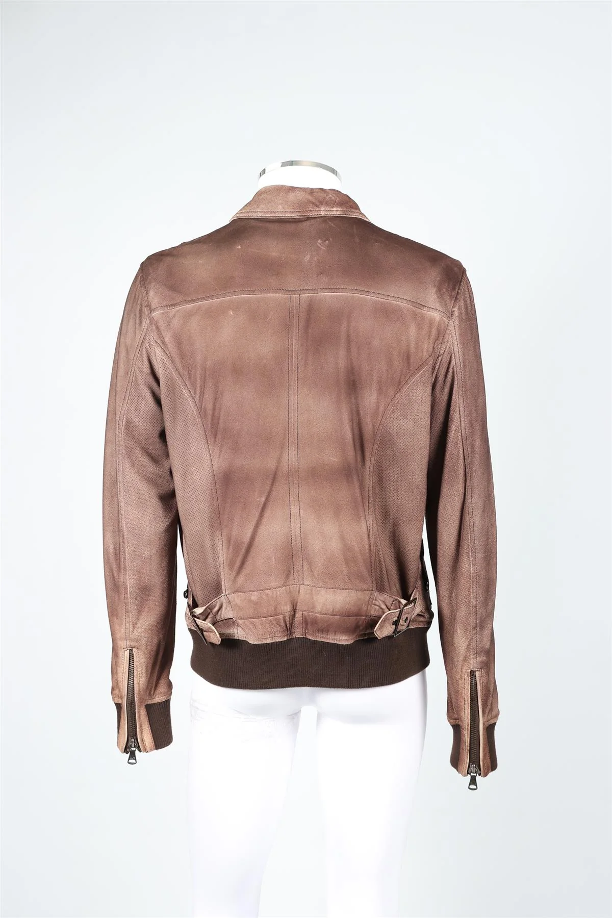 D&G BROWN MEN'S SUEDE JACKET IT 54 UK 44 - Image 4