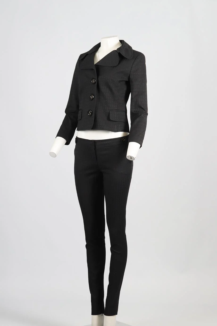 D&G COTTON BLEND PANT SUIT IT 42 UK 10 - Image 3