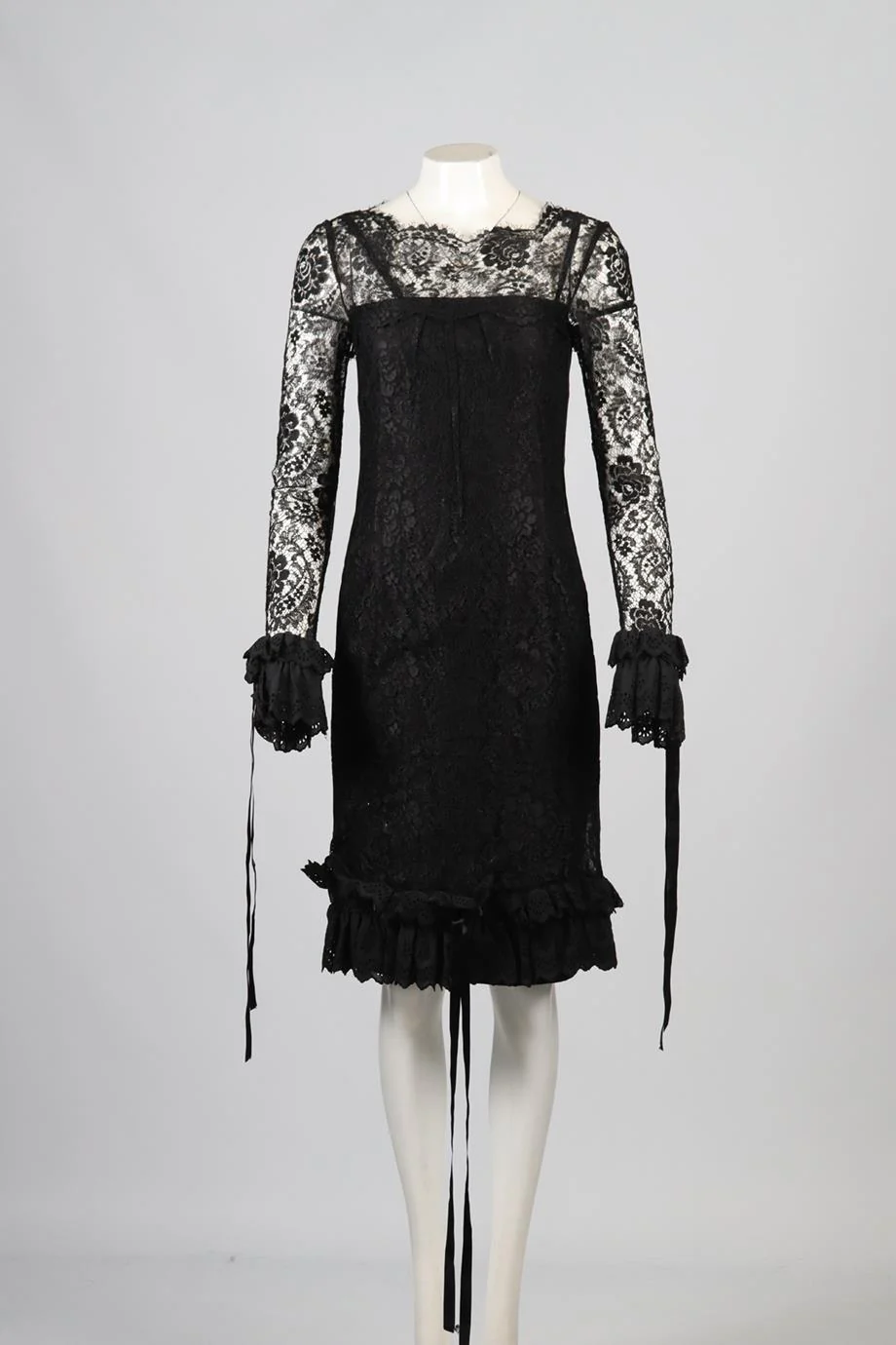 D&G LACE AND SILK MINI DRESS IT 40 UK 8 - Image 2