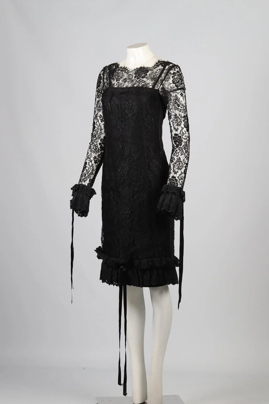 D&G LACE AND SILK MINI DRESS IT 40 UK 8 - Image 3