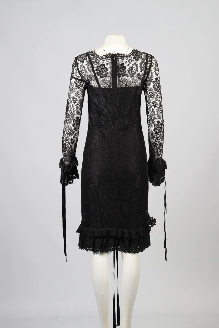 D&G LACE AND SILK MINI DRESS IT 40 UK 8 - Image 4