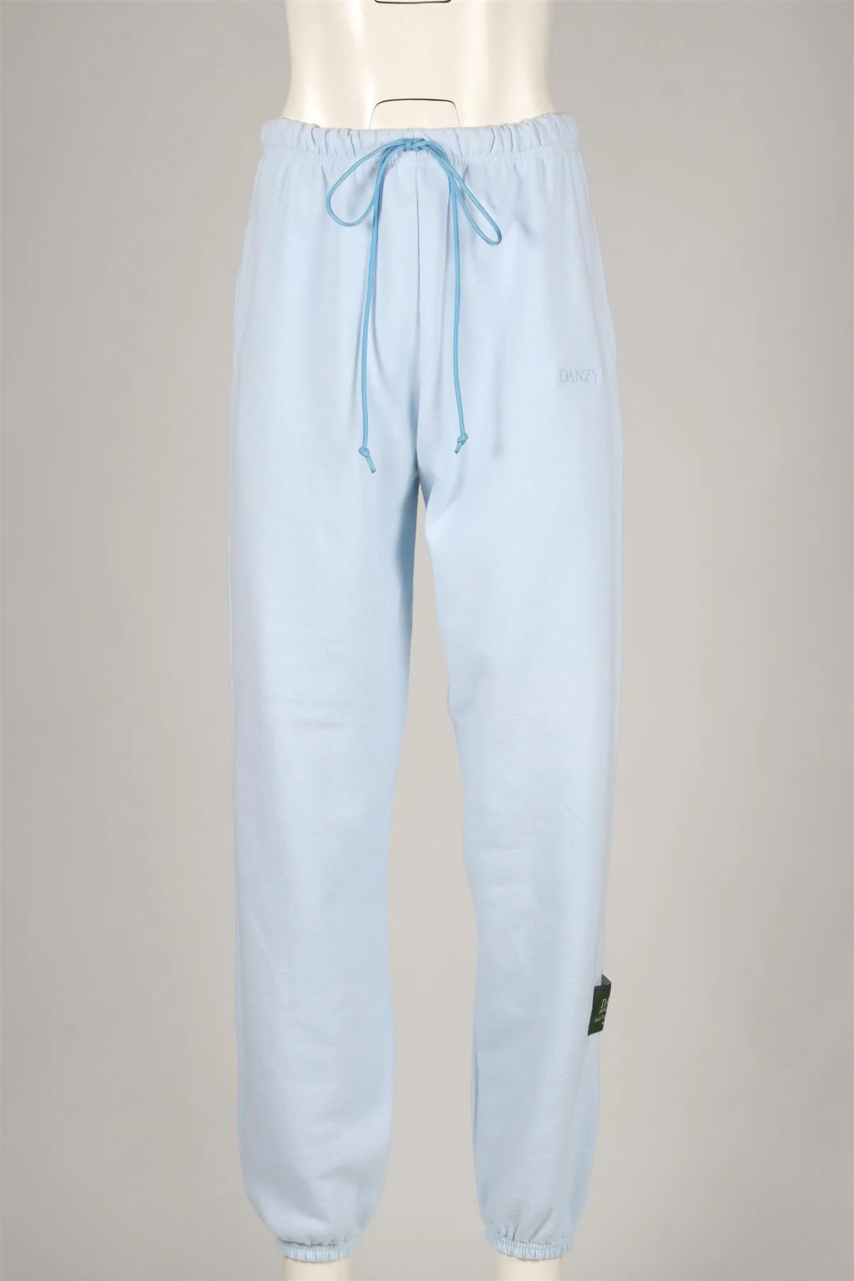 DANZY BLUE COTTON BLEND TRACK PANTS MEDIUM - Image 2