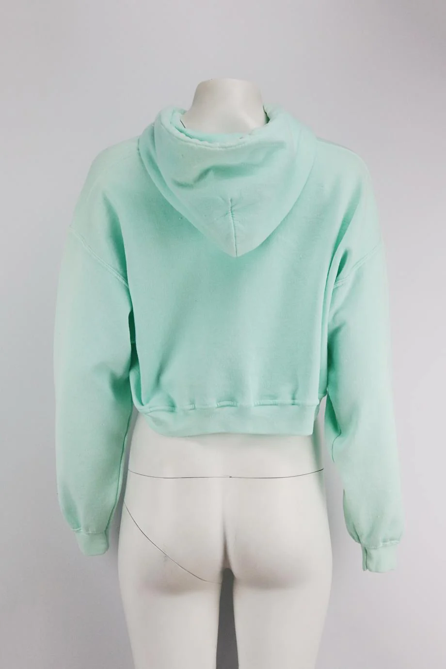 DANZY CROPPED COTTON JERSEY HOODIE MEDIUM - Image 4