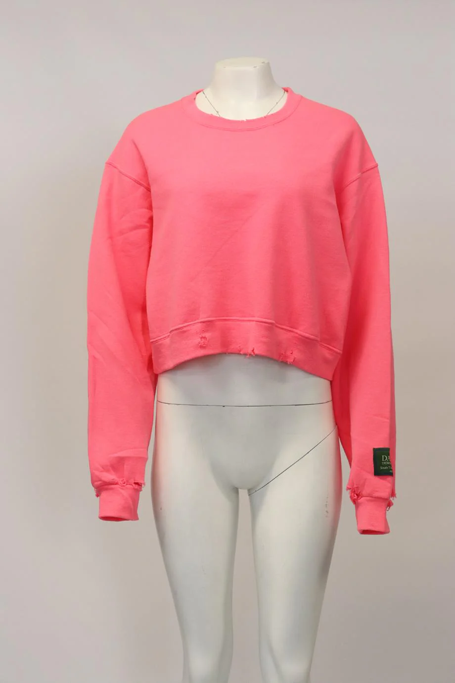 DANZY DISTRESSED COTTON JERSEY SWEATSHIRT LARGE - Image 2