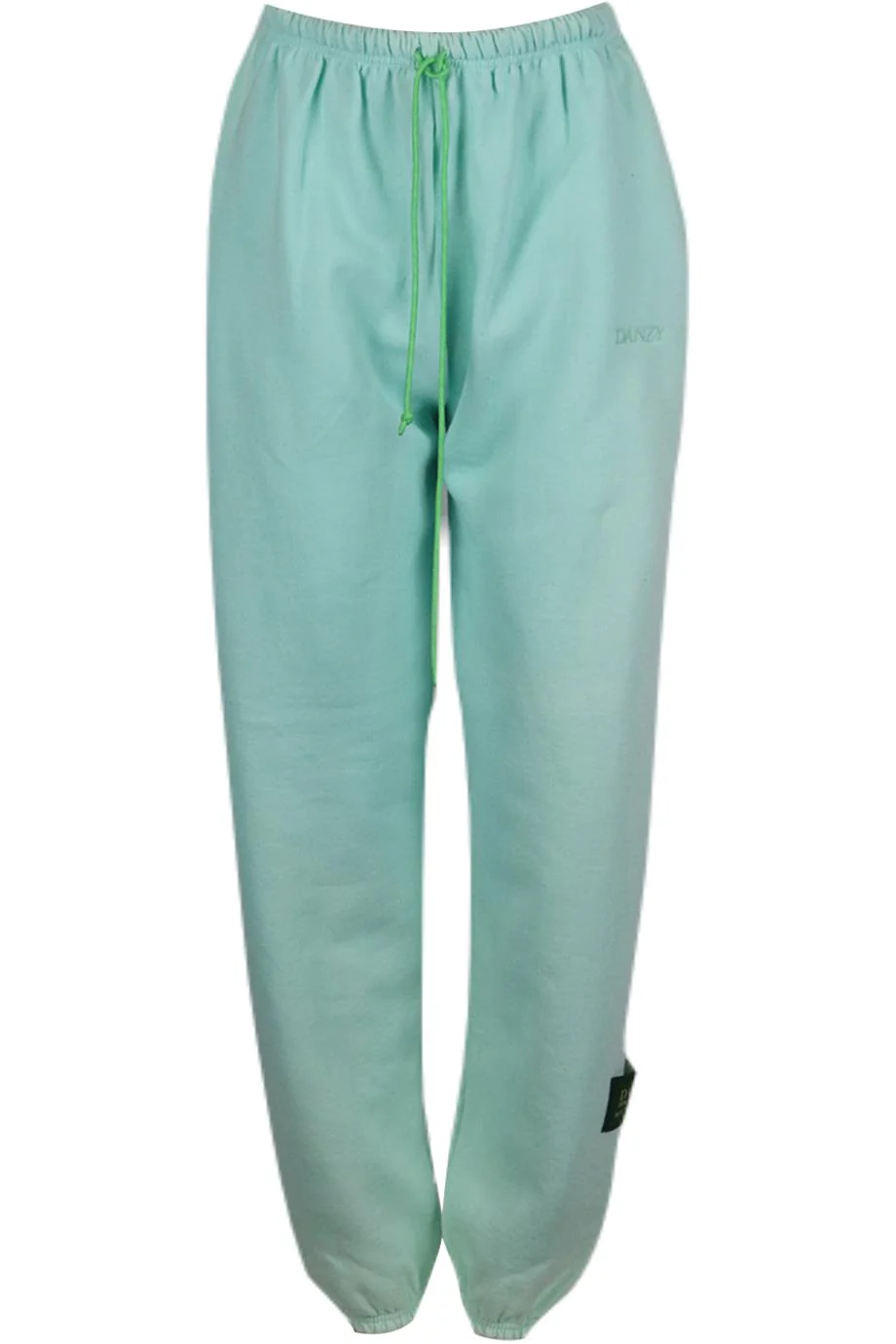DANZY EMBROIDERED COTTON JERSEY TRACK PANTS SMALL