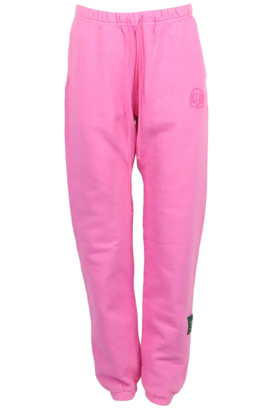 DANZY EMBROIDERED COTTON JERSEY TRACK PANTS SMALL
