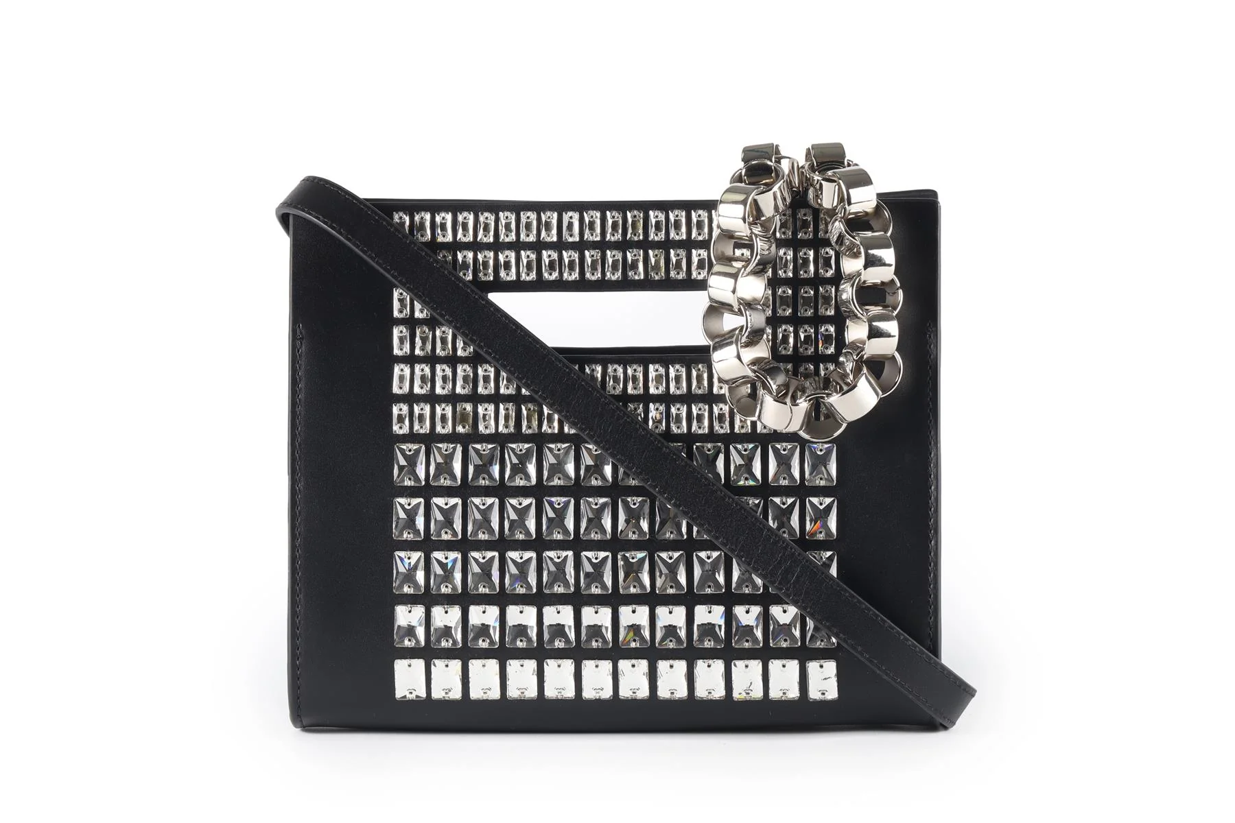 DAVID KOMA BLACK LEATHER SHOULDER BAG - Image 2