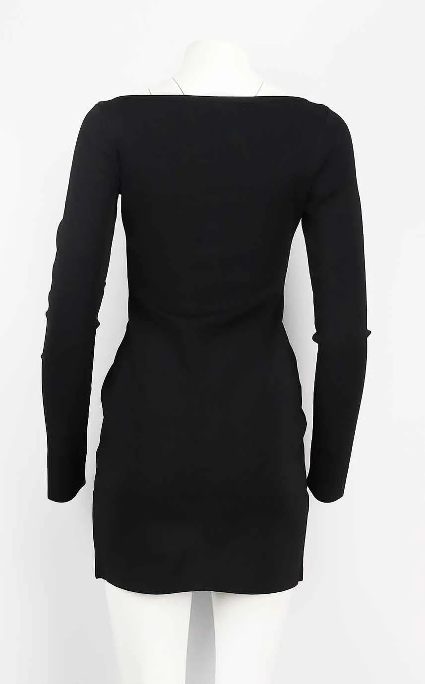 DAVID KOMA EMBELLISHED STRETCH KNIT MINI DRESS LARGE - Image 4