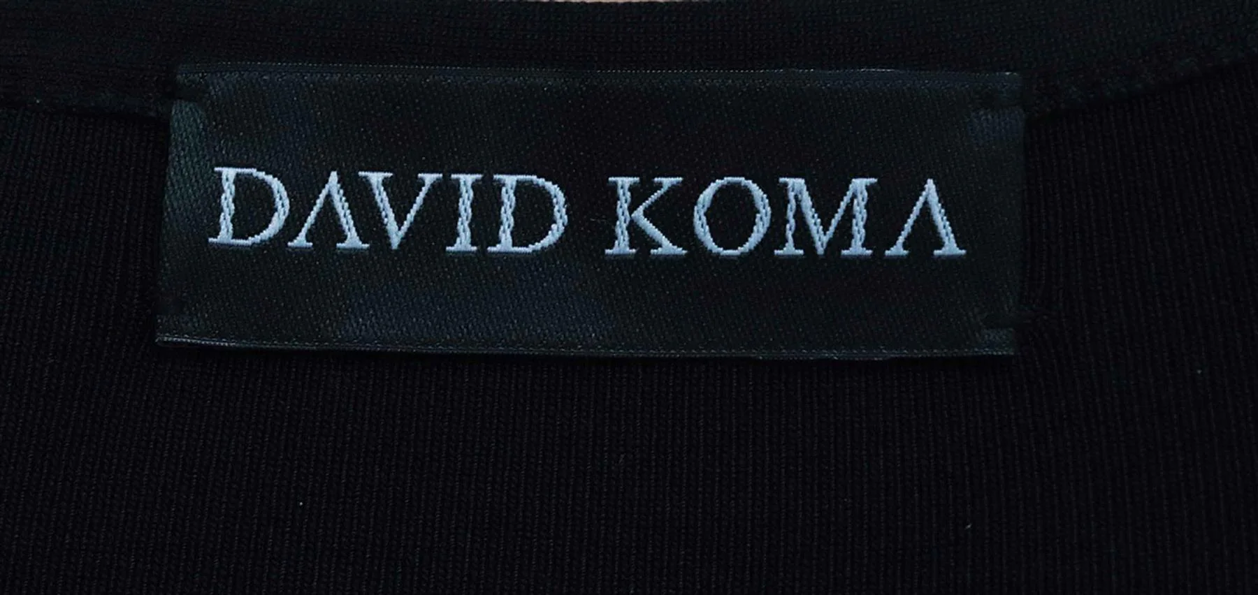 DAVID KOMA EMBELLISHED STRETCH KNIT MINI DRESS LARGE - Image 5