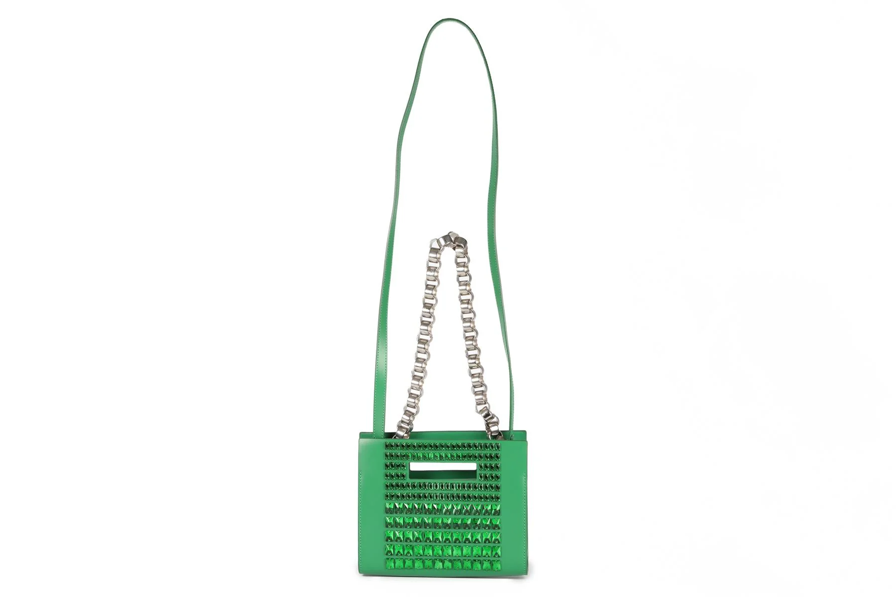 DAVID KOMA GREEN LEATHER SHOULDER BAG - Image 3