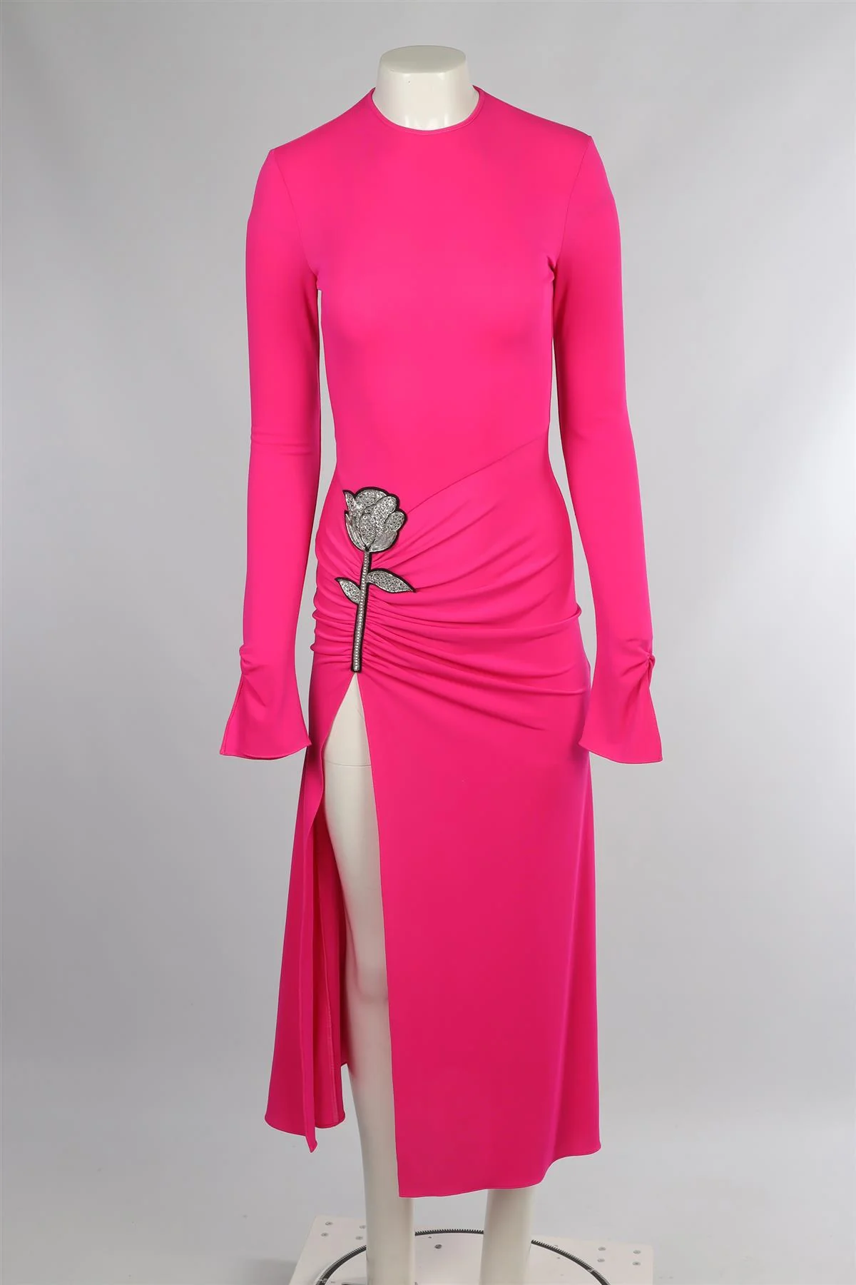 DAVID KOMA PINK JERSEY MIDI DRESS UK 8 - Image 2
