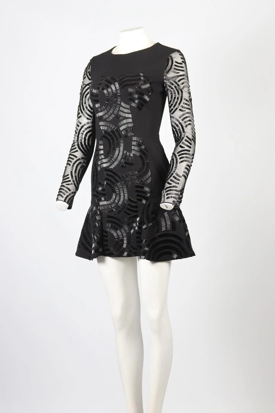 DAVID KOMA WOOL BLEND EMBELLISHED DRESS UK 8 - Image 3