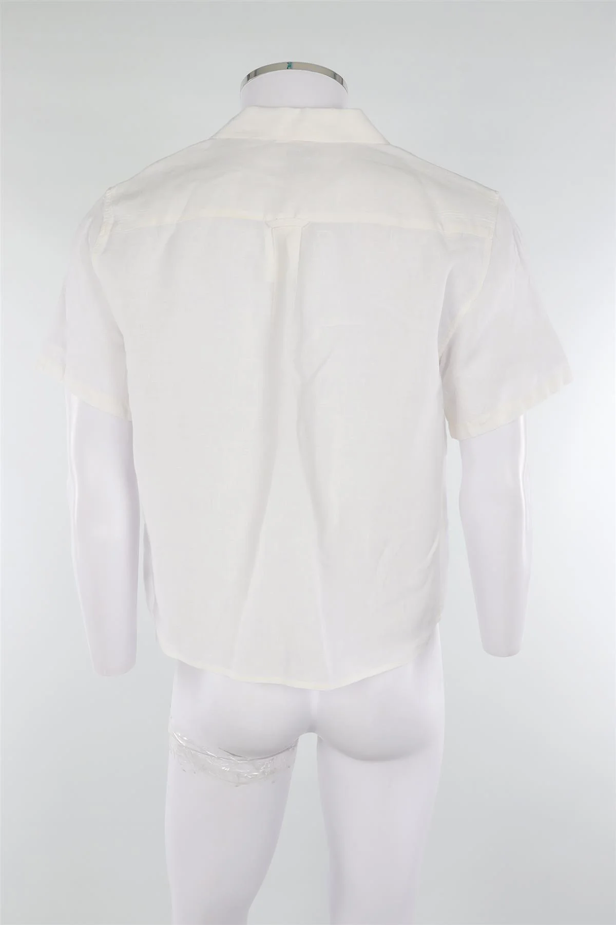 DE BONNE FACTURE WHITE MEN'S LINEN SHIRT FR 48 UK/US 38 - Image 4