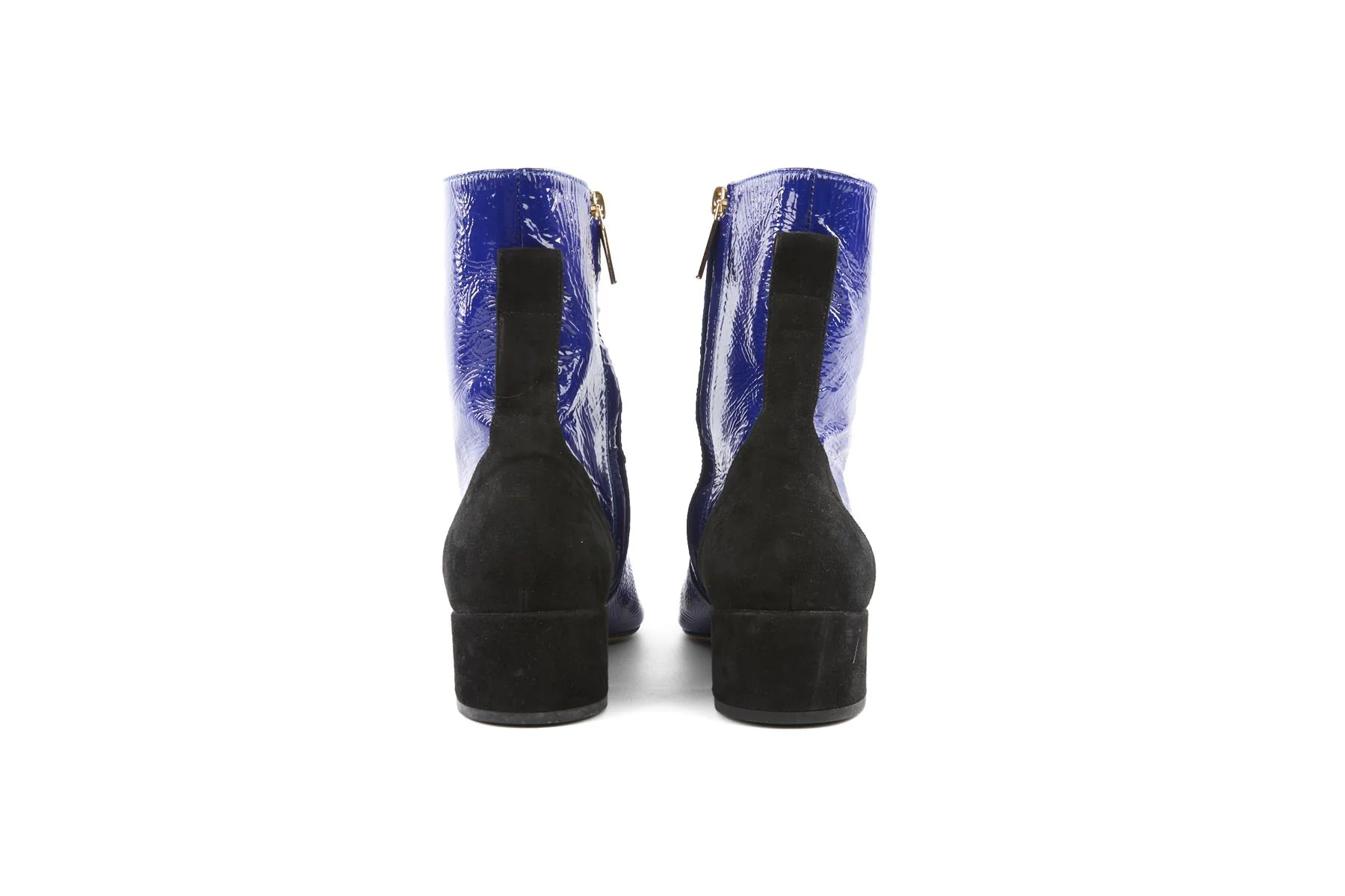 DEAR FRANCES BLUE PATENT LEATHER ANKLE BOOTS EU 40 UK 7 US 10 - Image 5