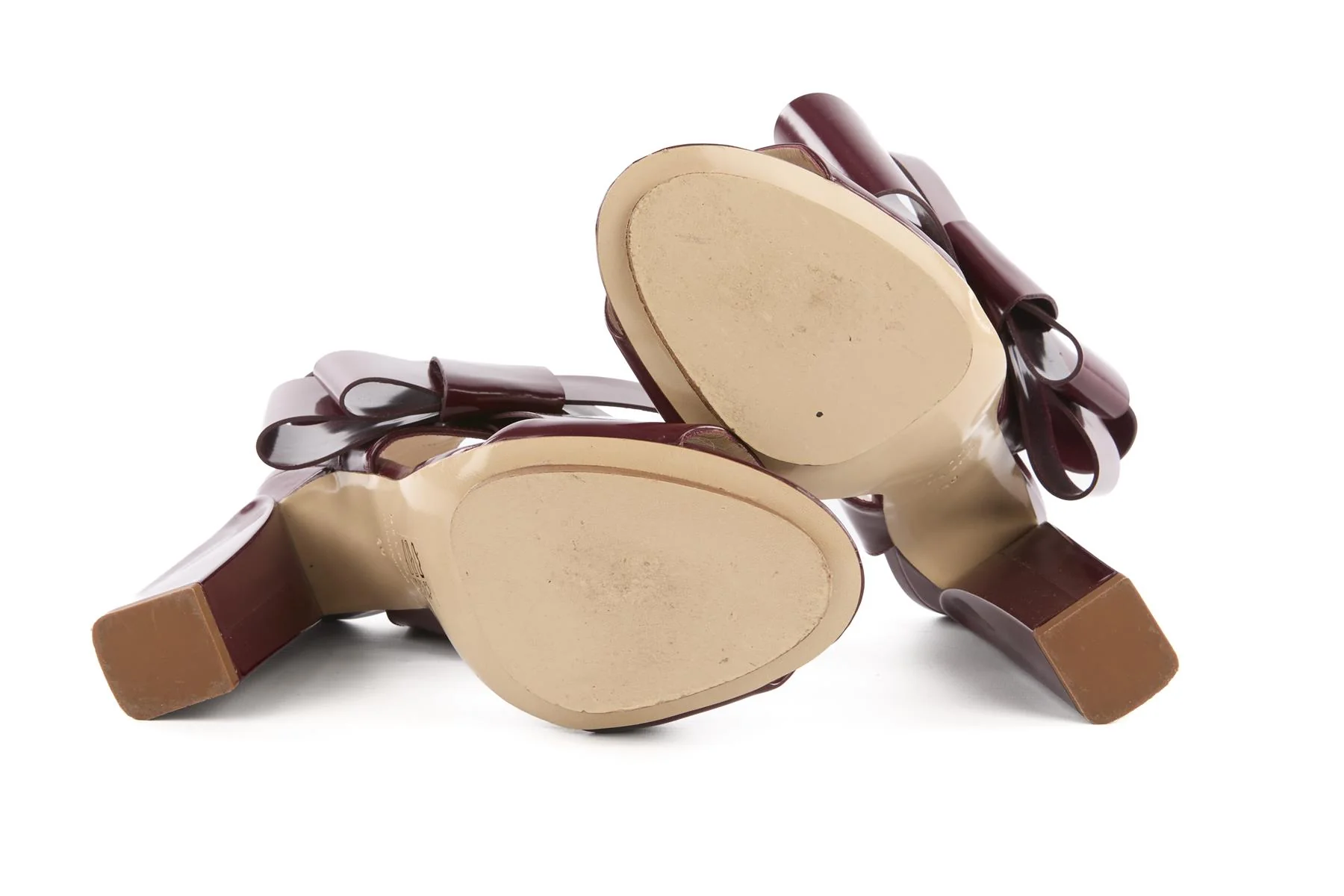 DELPOZO BURGUNDY LEATHER SANDALS EU 40 UK 7 US 10 - Image 6