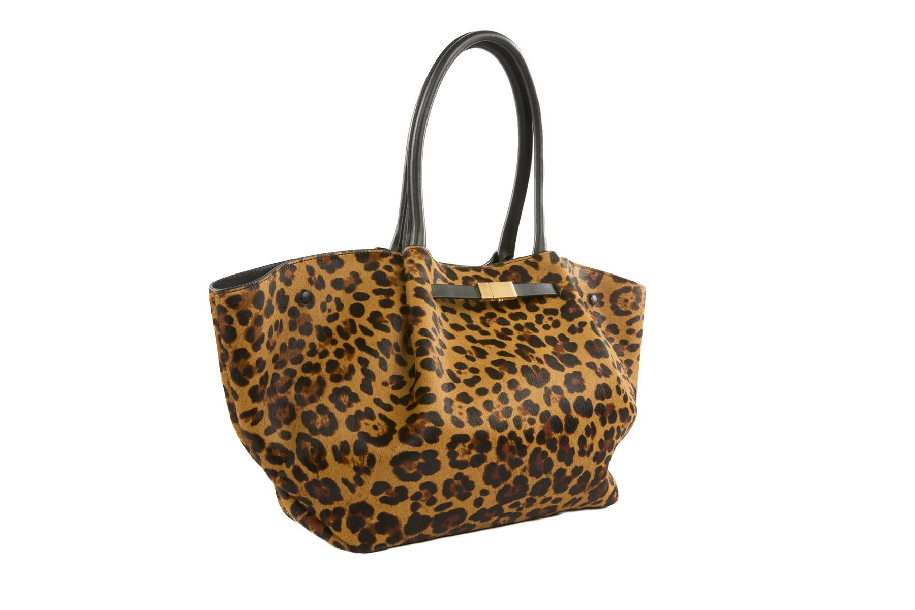 DEMELLIER BROWN NEW YORK MEDIUM CALF HAIR TOTE BAG - Image 2