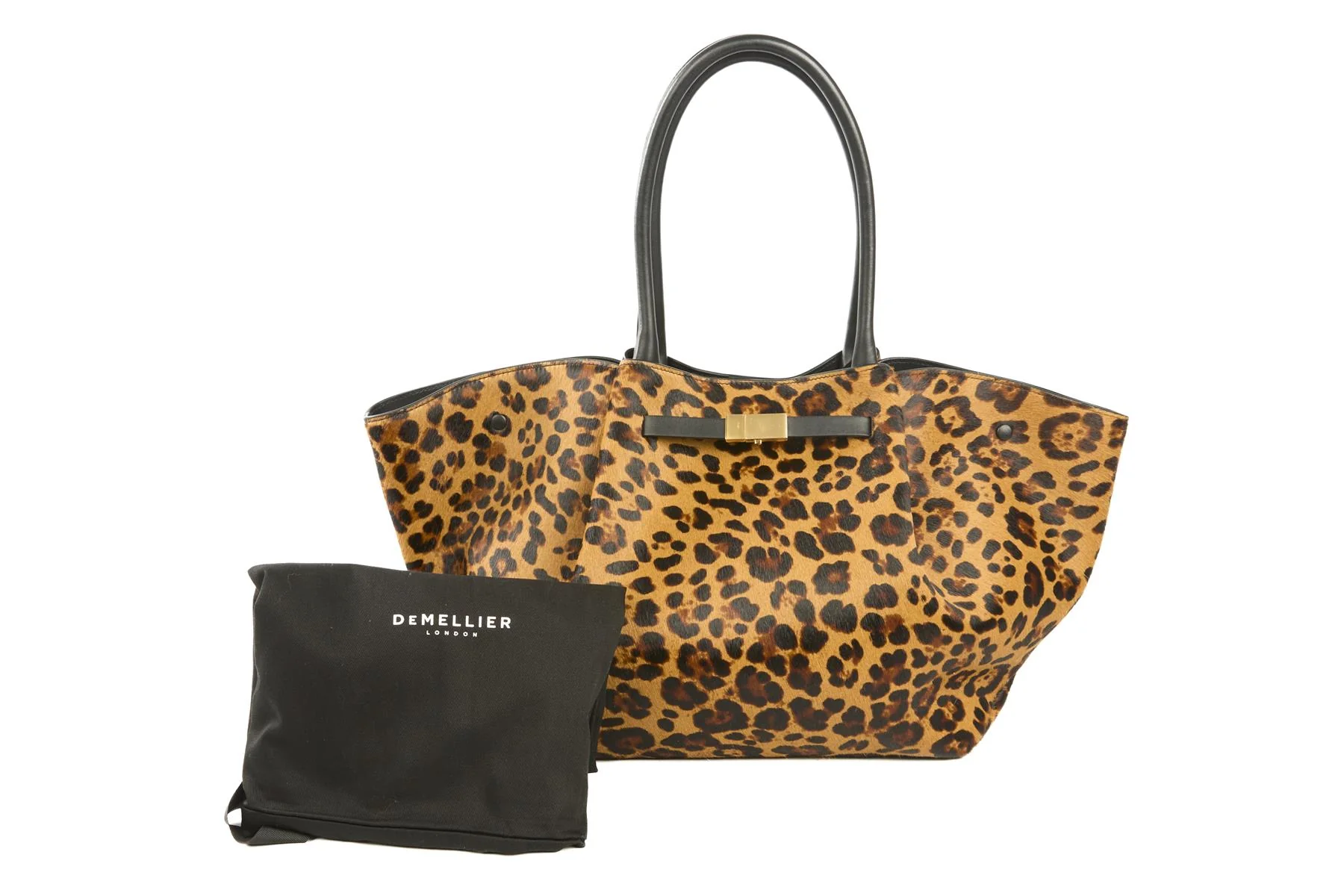 DEMELLIER BROWN NEW YORK MEDIUM CALF HAIR TOTE BAG - Image 9