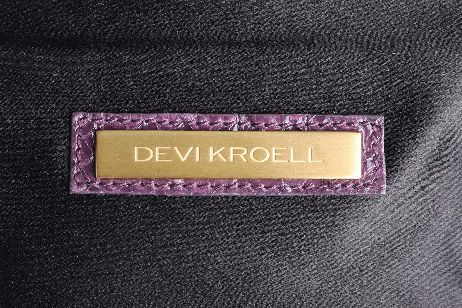 DEVI KROELL PURPLE PYTHON CLUTCH - Image 11