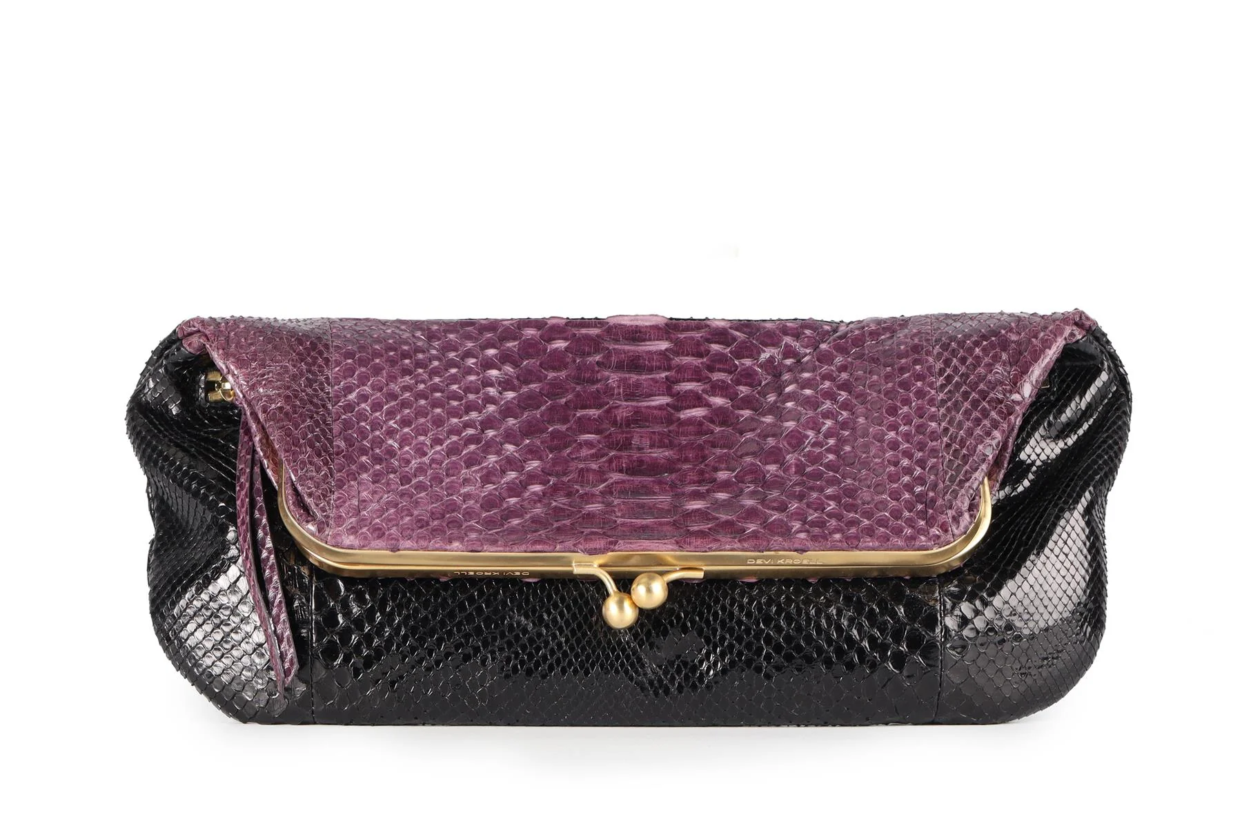 DEVI KROELL PURPLE PYTHON CLUTCH - Image 2