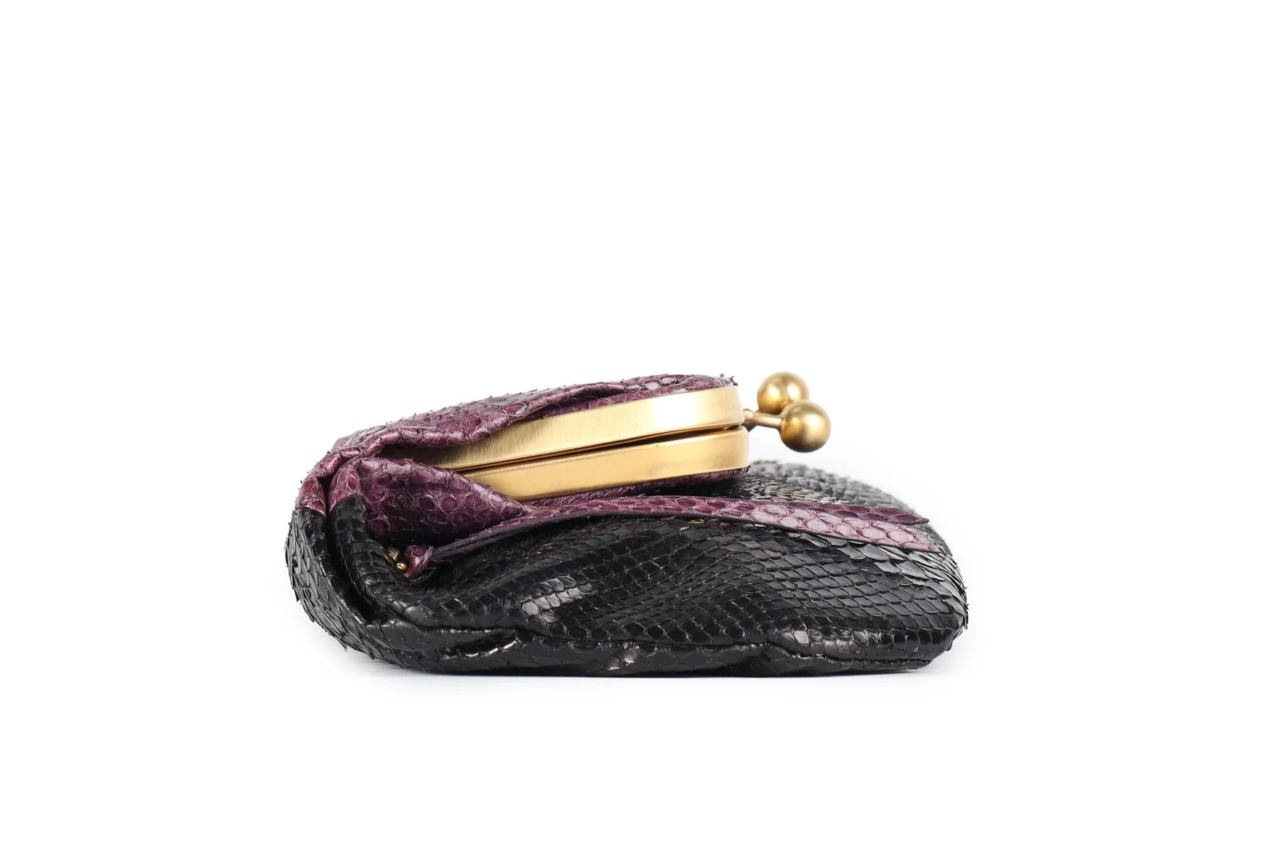 DEVI KROELL PURPLE PYTHON CLUTCH - Image 5